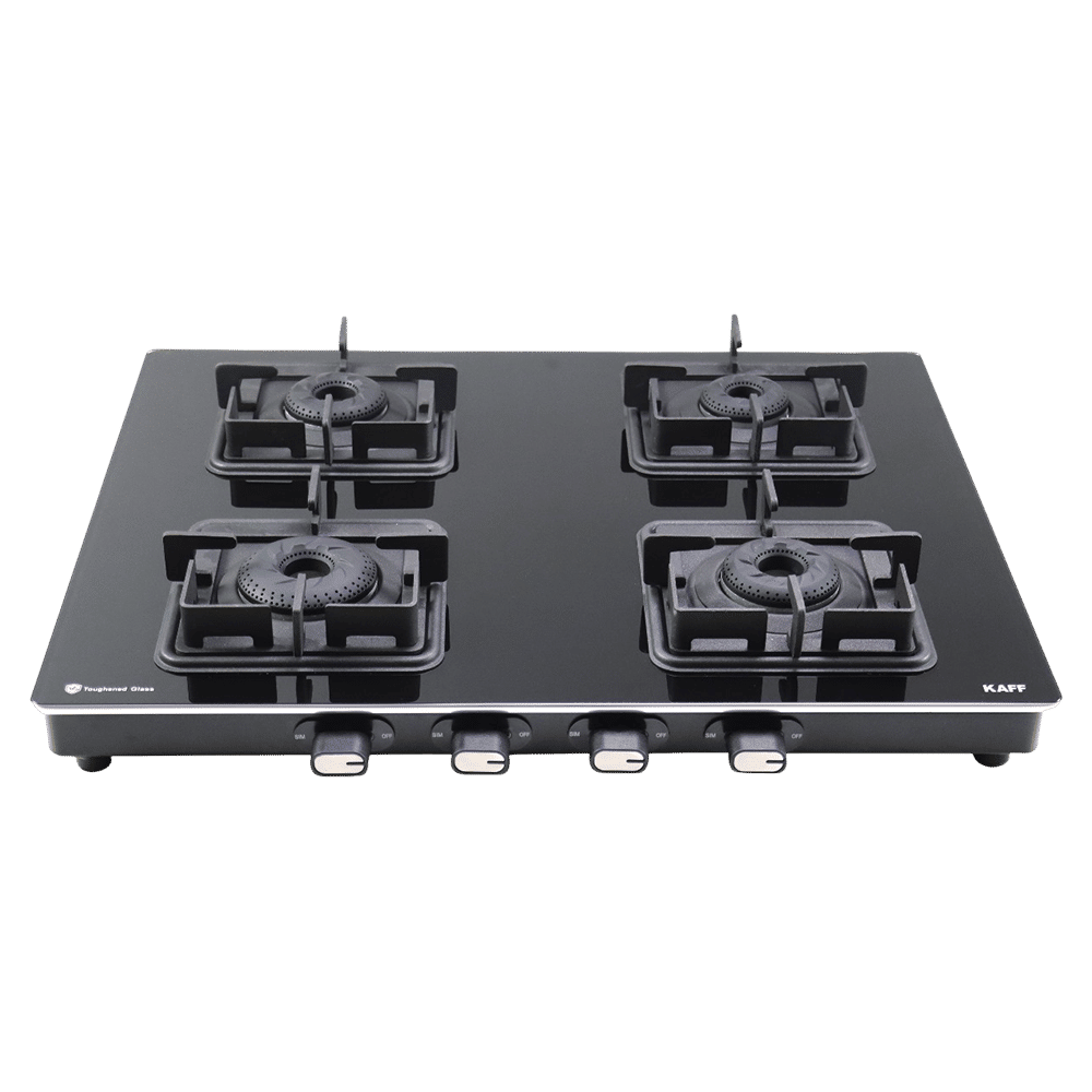 KAFF CTQ634B Toughened Glass Top 4 Burner Manual Gas Stove (Edge Protection, Black) KAFF CTQ634B Toughened Glass Top 4 Burner Manual Gas Stove (Edge Protection, Black)_4