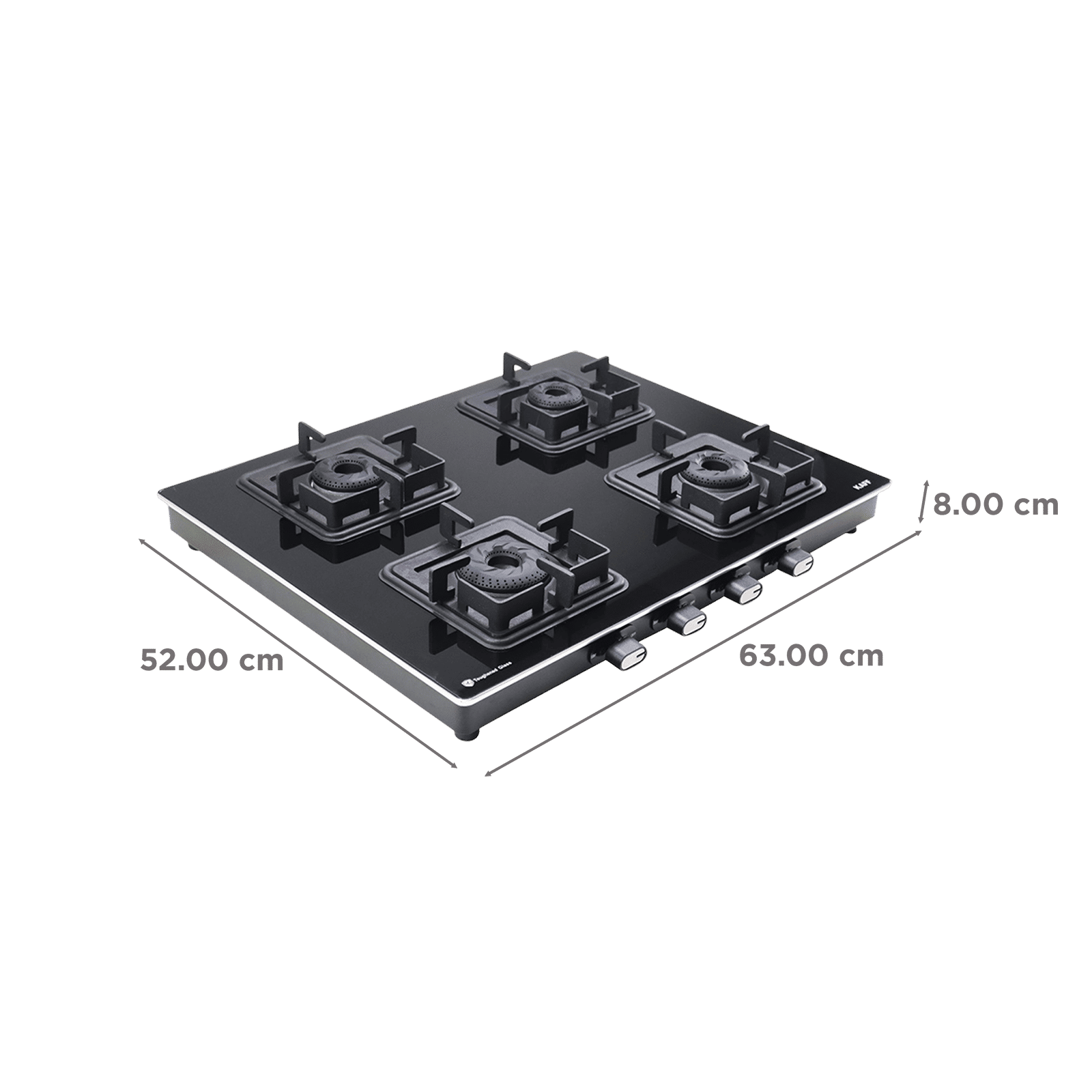KAFF CTQ634BAI Toughened Glass Top 4 Burner Automatic Gas Stove (Edge Protection, Black) KAFF CTQ634BAI Toughened Glass Top 4 Burner Automatic Gas Stove (Edge Protection, Black)_2