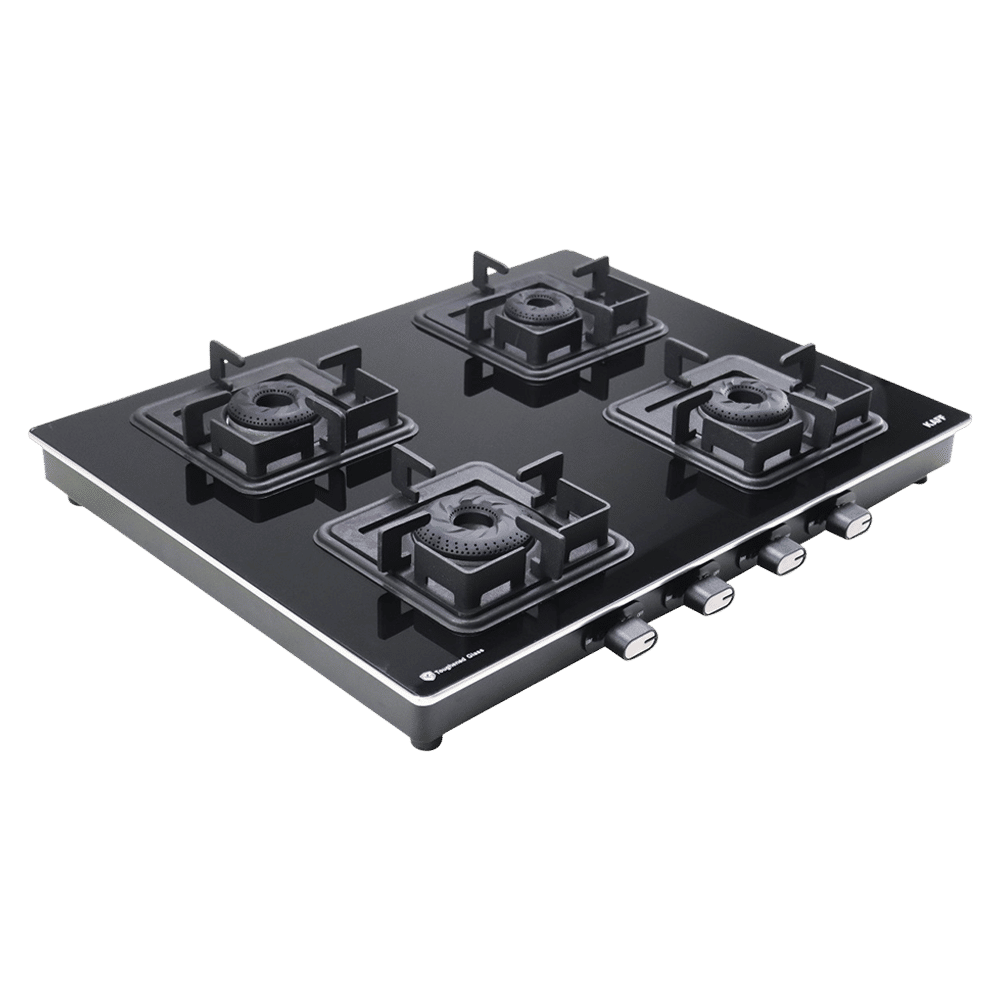 KAFF CTQ634BAI Toughened Glass Top 4 Burner Automatic Gas Stove (Edge Protection, Black) KAFF CTQ634BAI Toughened Glass Top 4 Burner Automatic Gas Stove (Edge Protection, Black)_5