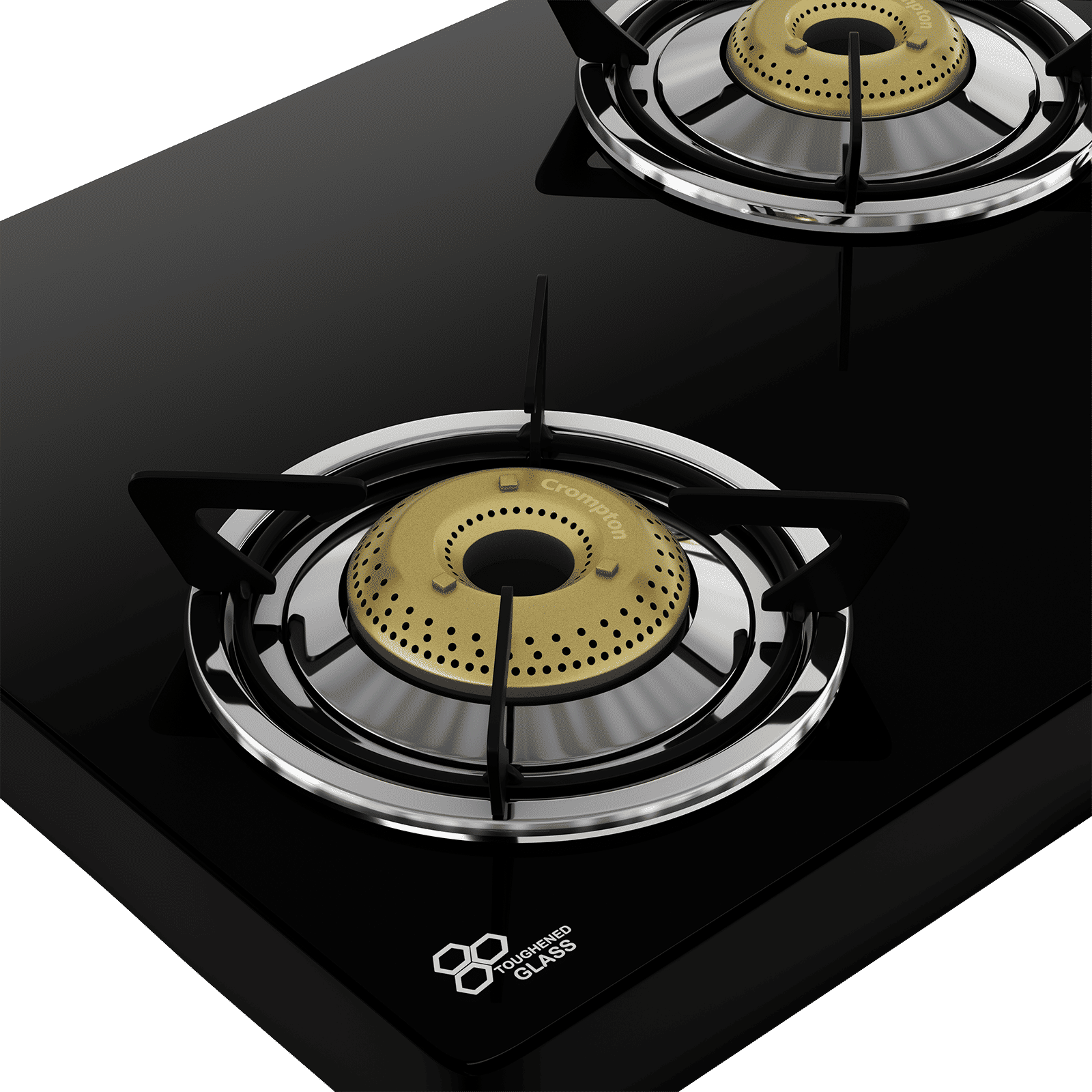 Crompton FlameMaster Toughened Glass Top 3 Burner Manual Gas Stove (Mild Steel Body, Black) Crompton FlameMaster Toughened Glass Top 3 Burner Manual Gas Stove (Mild Steel Body, Black)_6