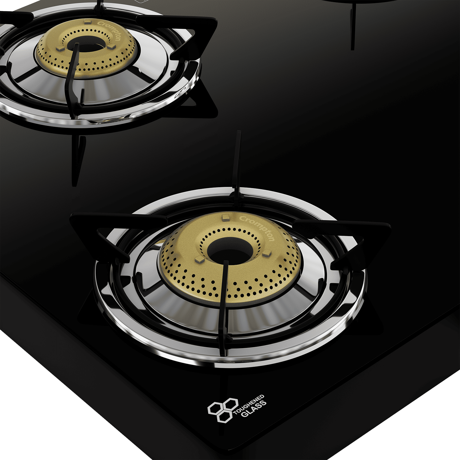 Crompton FlameMaster Toughened Glass Top 4 Burner Manual Gas Stove (Mild Steel Body, Black)_4