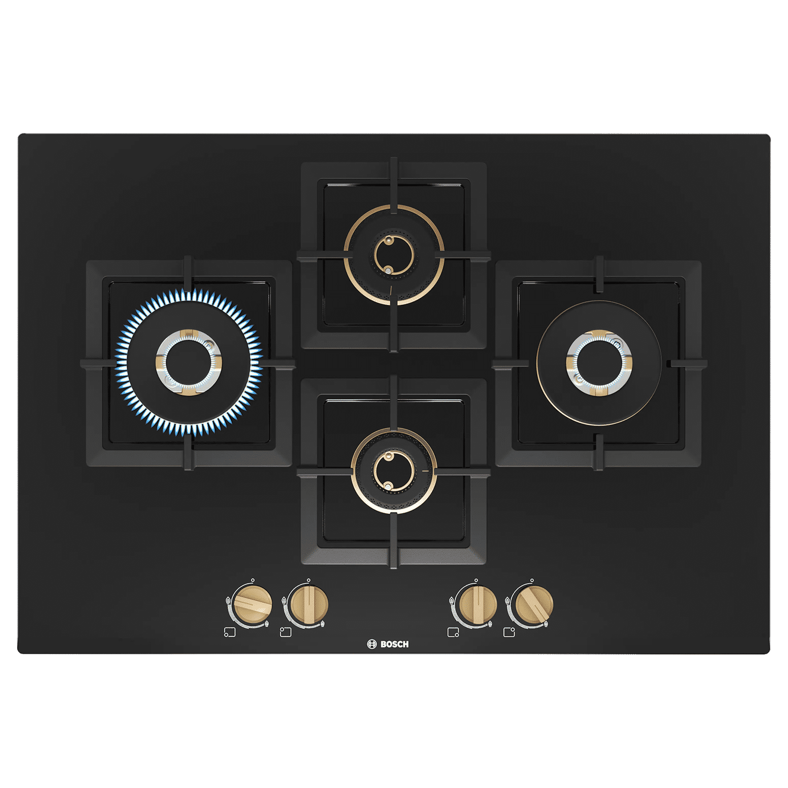 BOSCH Series 6 Tempered Glass Top 4 Burner Automatic Hob (Flame Failure Safety Device, Black) BOSCH Series 6 Tempered Glass Top 4 Burner Automatic Hob (Flame Failure Safety Device, Black)_1