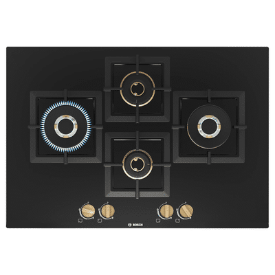 BOSCH Series 6 Tempered Glass Top 4 Burner Automatic Hob (Flame Failure Safety Device, Black)