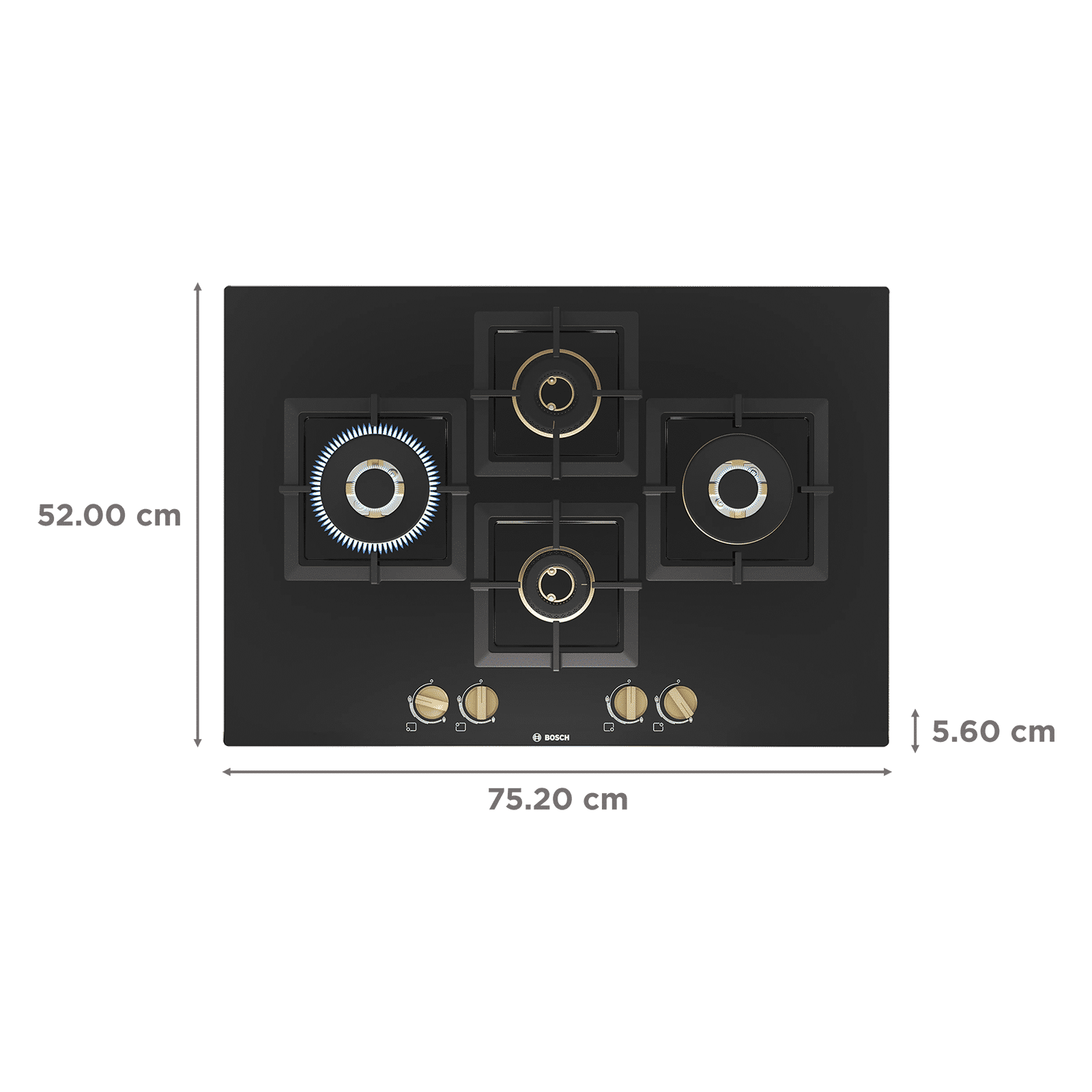 BOSCH Series 6 Tempered Glass Top 4 Burner Automatic Hob (Flame Failure Safety Device, Black) BOSCH Series 6 Tempered Glass Top 4 Burner Automatic Hob (Flame Failure Safety Device, Black)_2