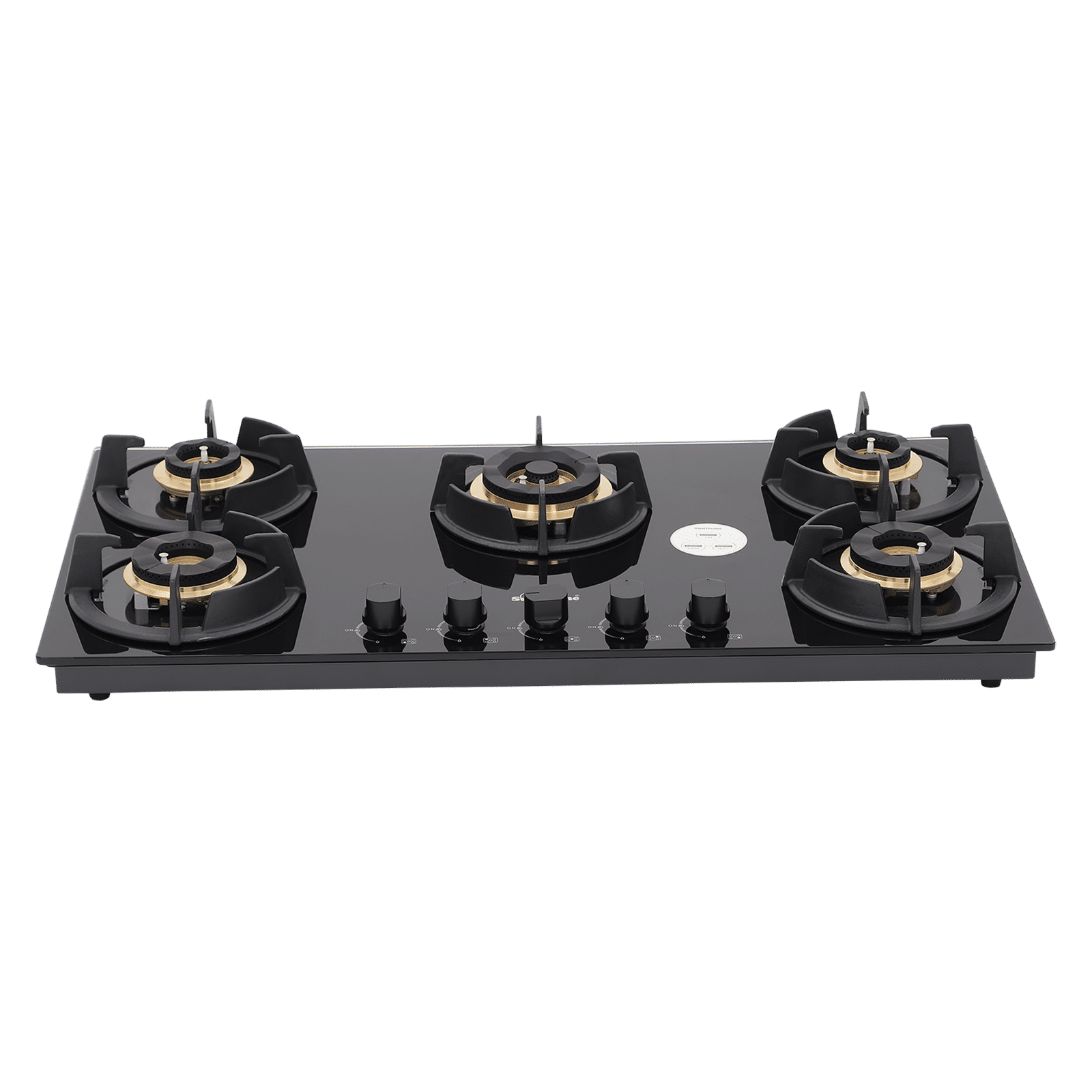 Sunflame SHA 586 UBR Toughened Glass Top 5 Burner Automatic Hob (Cast Iron Pan Supports, Black) Sunflame SHA 586 UBR Toughened Glass Top 5 Burner Automatic Hob (Cast Iron Pan Supports, Black)_5