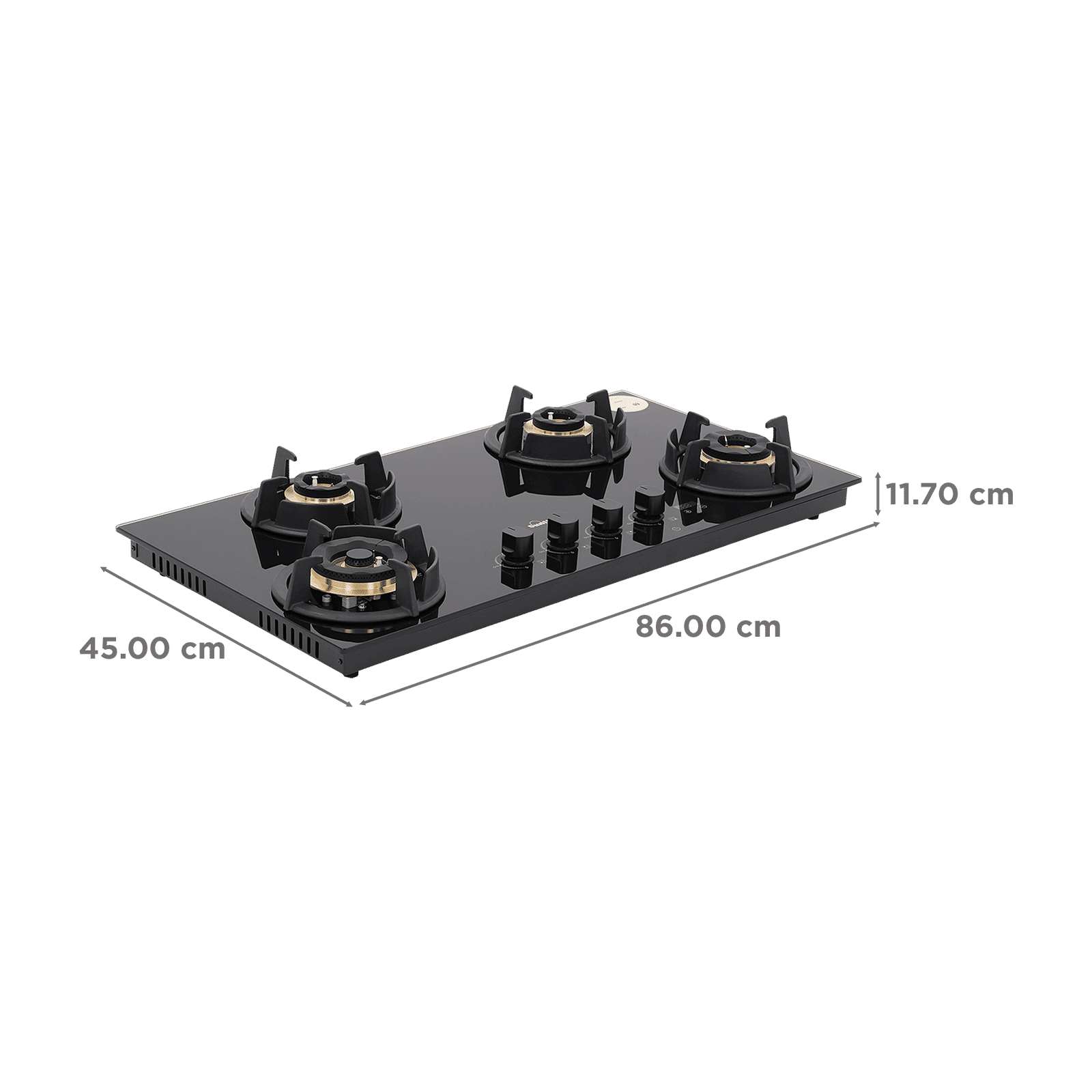 Sunflame SHA 486 UBR Toughened Glass Top 4 Burner Automatic Hob (Flame Failure Device, Black)_2