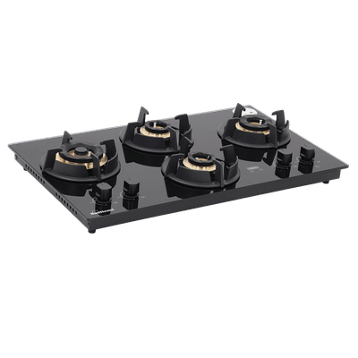 Sunflame SHA 476 UBR Toughened Glass Top 4 Burner Automatic Hob (Timer Function, Black)