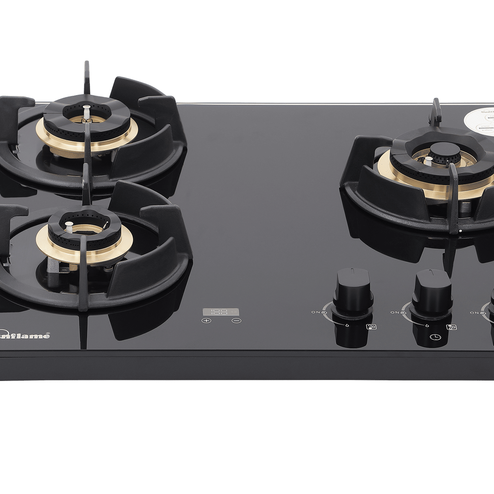 Sunflame SHA 360 UBR Toughened Glass Top 3 Burner Automatic Hob (Flame Failure Device, Black)_6