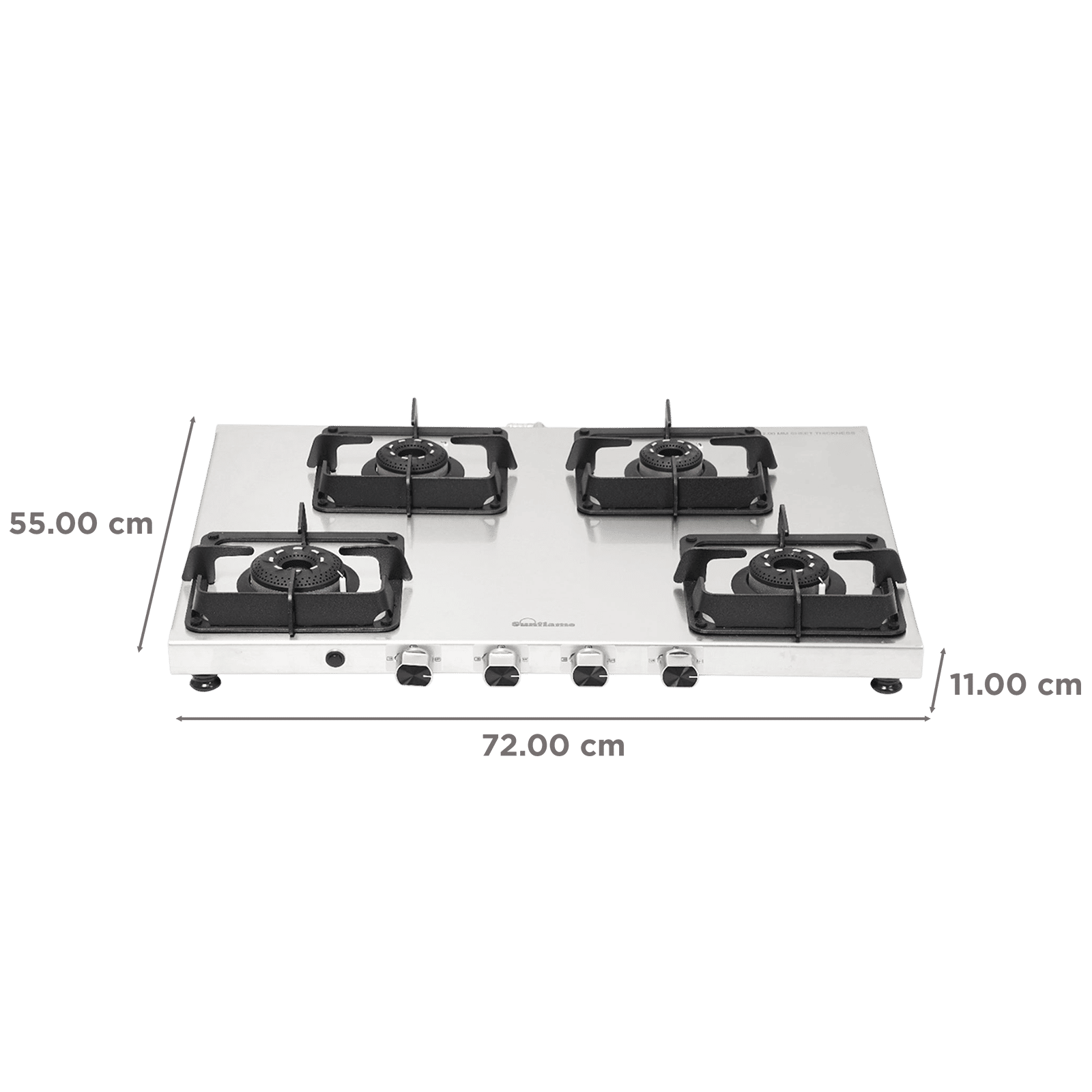 Sunflame SSS 4B AI 4 Burner Automatic Gas Stove (ISI Certified, Silver)_2
