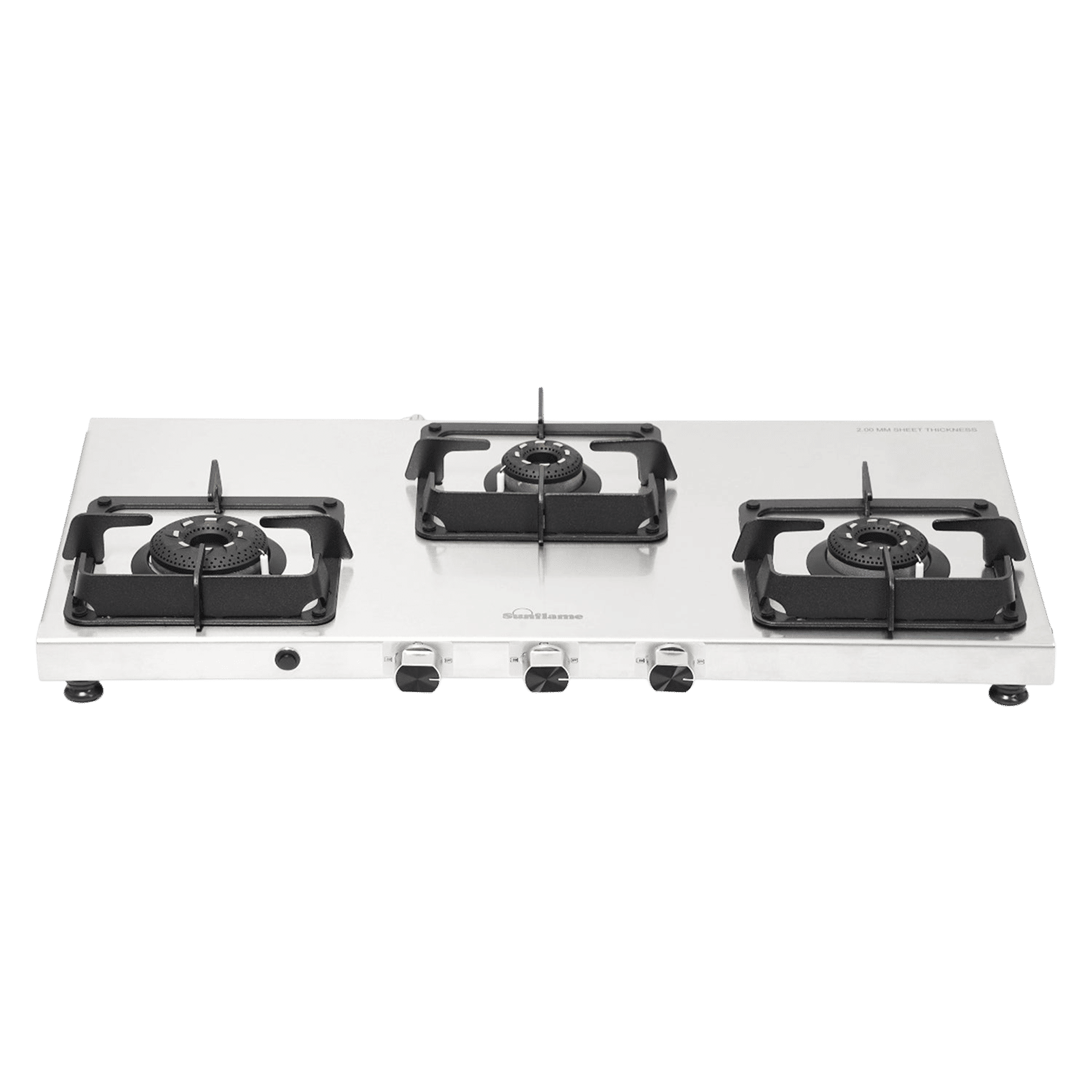 Sunflame SSS 3B AI 3 Burner Automatic Gas Stove (ISI Certified, Silver) Sunflame SSS 3B AI 3 Burner Automatic Gas Stove (ISI Certified, Silver)_1