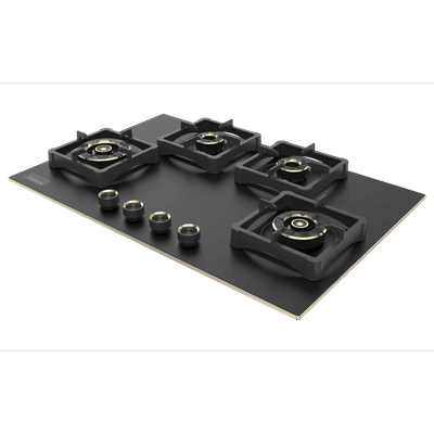 Sunflame Signature Toughened Glass Top 4 Burner Automatic Hob (78 cm Wide, Black)