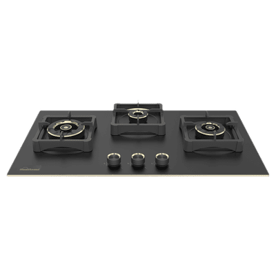 Sunflame SHA 378 SBS Toughened Glass Top 3 Burner Automatic Hob (Flame Failure Device, Black)
