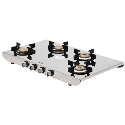 Sunflame HERCULES 4 Burner Manual Gas Stove (ISI Certified, Stainless Steel)