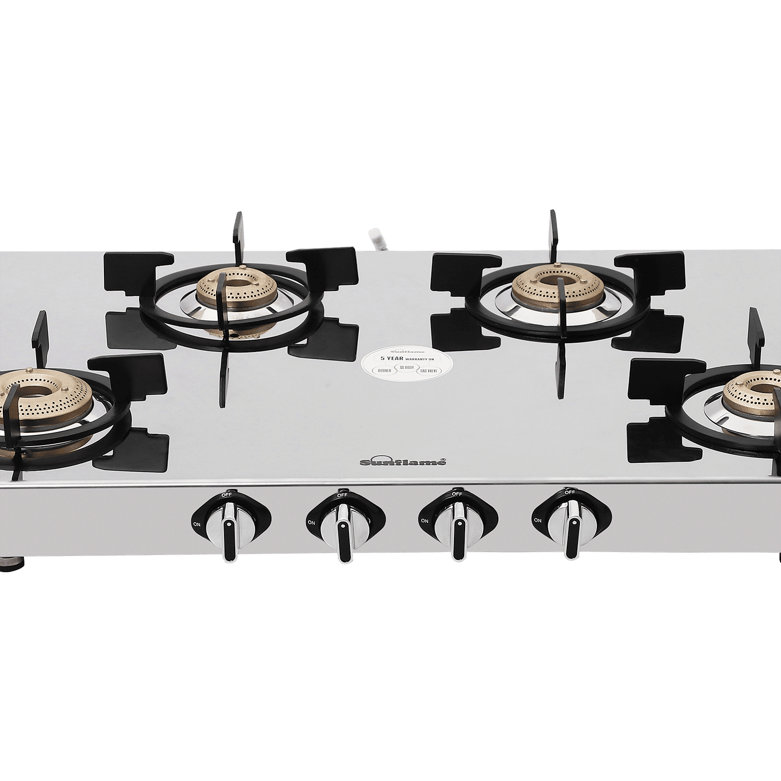 Sunflame HERCULES 4 Burner Manual Gas Stove (ISI Certified, Stainless Steel)_4