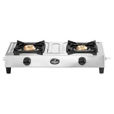 Sunflame SMART 2 Burner Manual Gas Stove (ISI Certified, Silver)