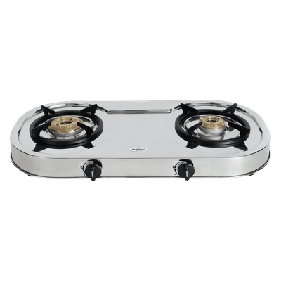 Sunflame SPECTRA 2 Burner Manual Gas Stove (Silver)