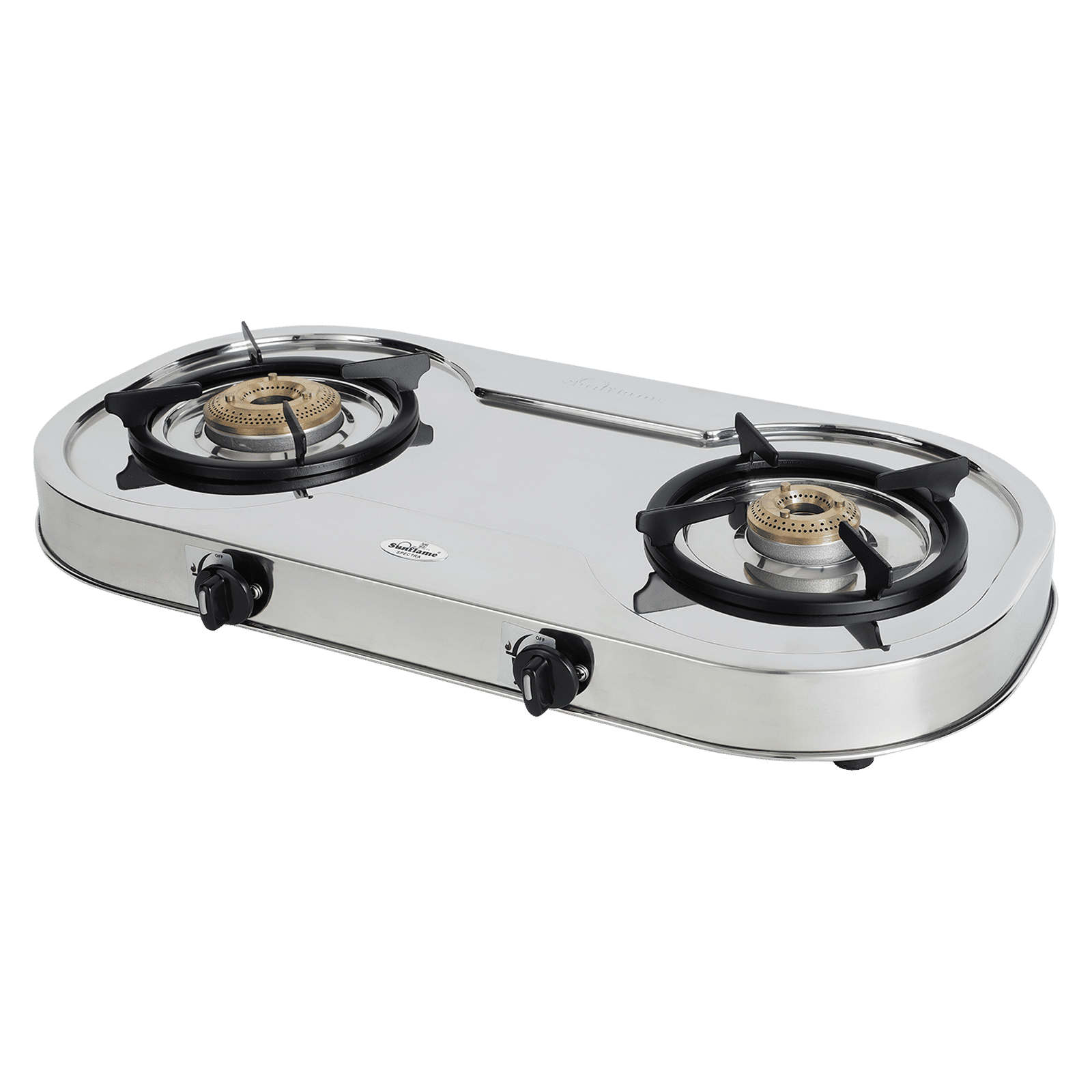 Sunflame SPECTRA 2 Burner Manual Gas Stove (Silver)_2