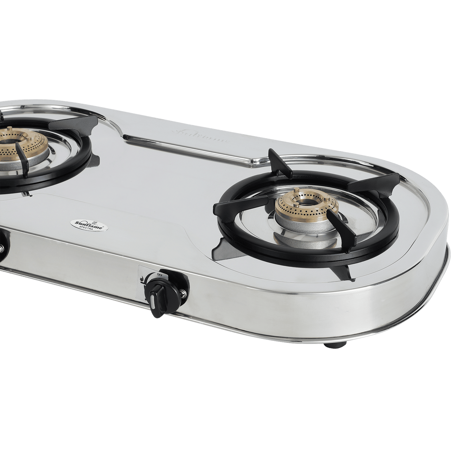 Sunflame SPECTRA 2 Burner Manual Gas Stove (Silver)_3
