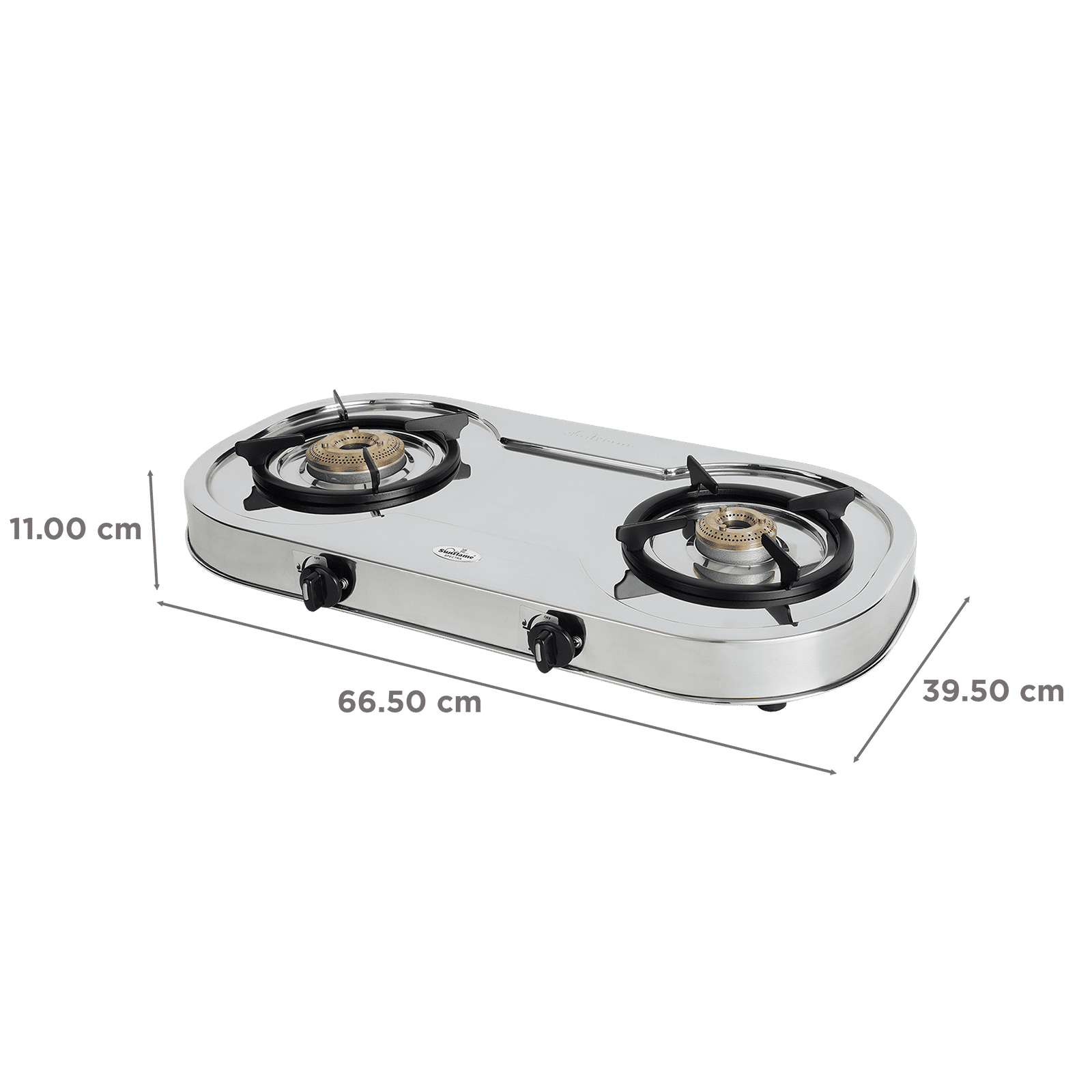 Sunflame SPECTRA 2 Burner Manual Gas Stove (Silver) Sunflame SPECTRA 2 Burner Manual Gas Stove (Silver)_2