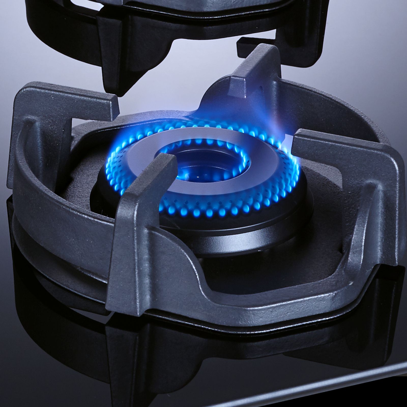 Elica MATT FLEXI HEXA LOTUS IND HD BRASS SERIES Toughened Glass Top 4 Burner Automatic Hob (Multi-Flame Burners, Black)_4