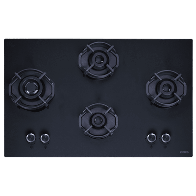 Elica MATT FLEXI HEXA LOTUS IND HD BRASS SERIES Toughened Glass Top 4 Burner Automatic Hob (Multi-Flame Burners, Black)