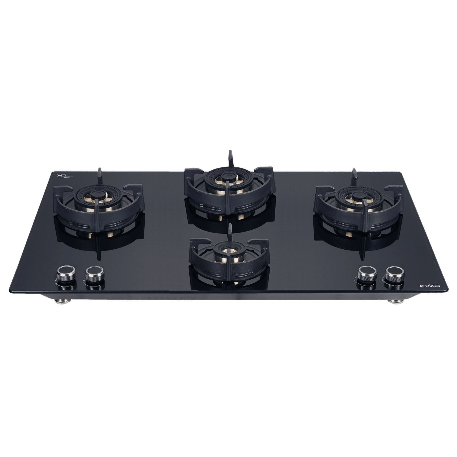 elica DFS FB 4B 91 TX Toughened Glass Top 4 Burner Automatic Hob (Direct Multi Flame Burners, Black Glass) elica DFS FB 4B 91 TX Toughened Glass Top 4 Burner Automatic Hob (Direct Multi Flame Burners, Black Glass)_1