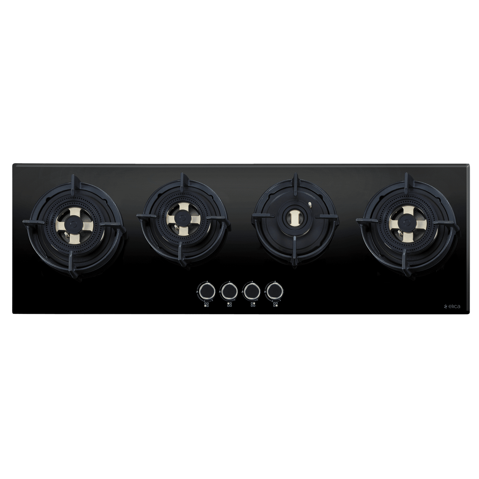 elica DFS FB MFC 4B 100 DX FFD Toughened Glass Top 4 Burner Automatic Hob (Direct Multi Flame Burners, Black Glass)_1