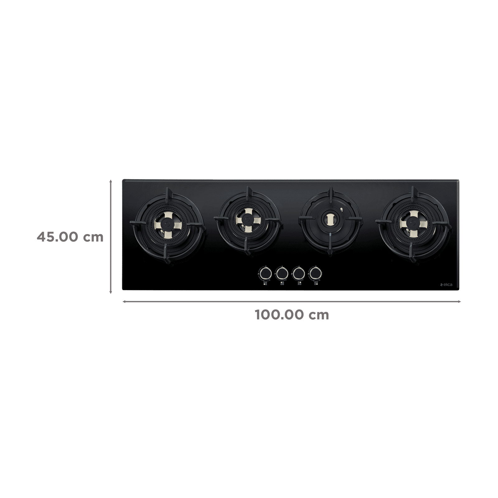 elica DFS FB MFC 4B 100 DX FFD Toughened Glass Top 4 Burner Automatic Hob (Direct Multi Flame Burners, Black Glass)_2