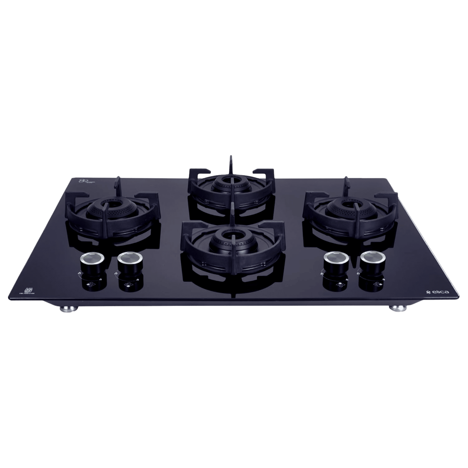 elica RG FLEXI 470 LOTUS IND HD BRASS Toughened Glass Top 4 Burner Automatic Hob (Cast Iron Pan Support with Heat Guard, Black) elica RG FLEXI 470 LOTUS IND HD BRASS Toughened Glass Top 4 Burner Automatic Hob (Cast Iron Pan Support with Heat Guard, Black)_1