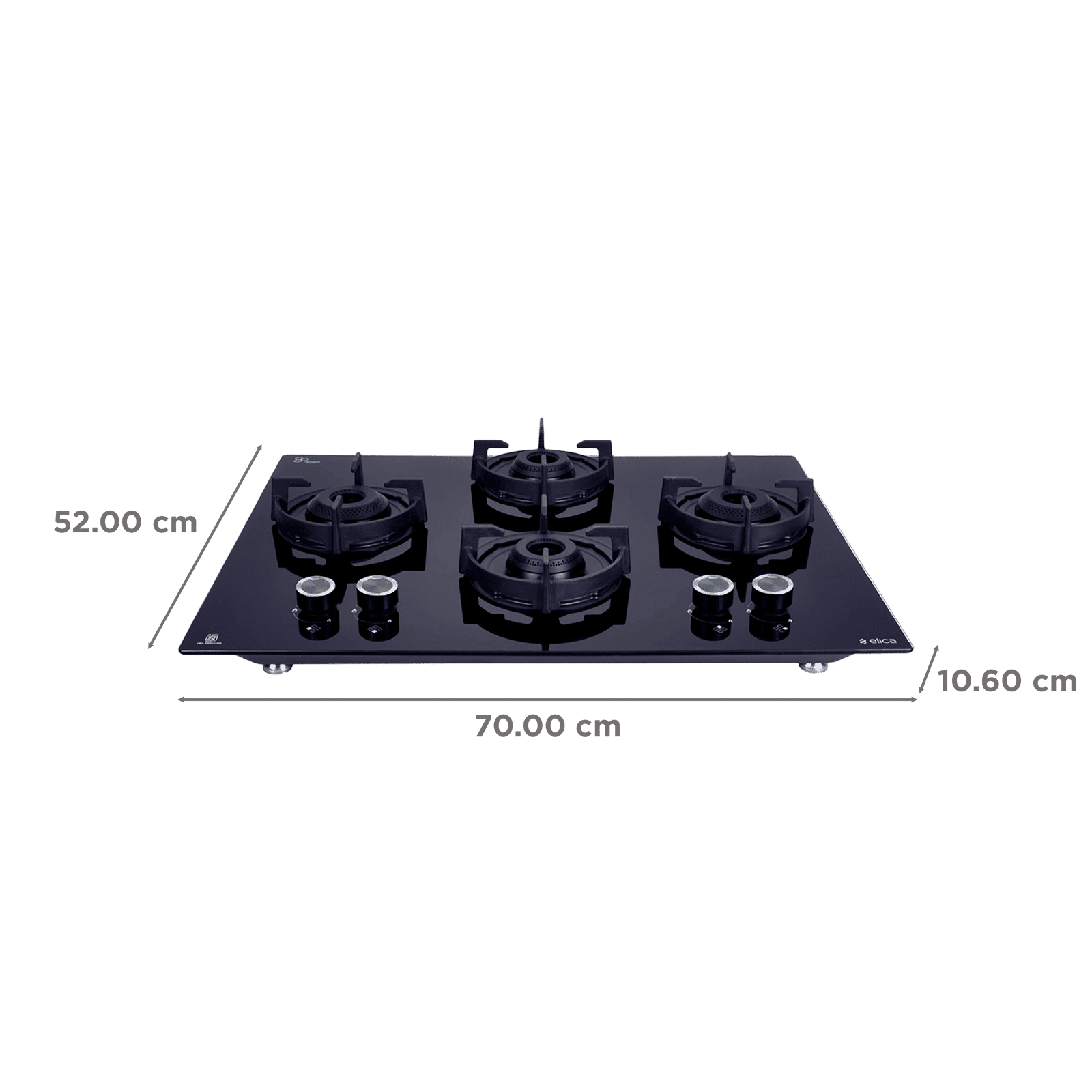 elica RG FLEXI 470 LOTUS IND HD BRASS Toughened Glass Top 4 Burner Automatic Hob (Cast Iron Pan Support with Heat Guard, Black) elica RG FLEXI 470 LOTUS IND HD BRASS Toughened Glass Top 4 Burner Automatic Hob (Cast Iron Pan Support with Heat Guard, Black)_2