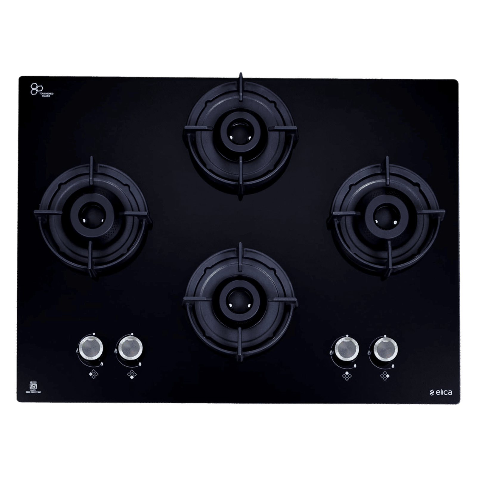 elica RG FLEXI 470 LOTUS IND HD BRASS Toughened Glass Top 4 Burner Automatic Hob (Cast Iron Pan Support with Heat Guard, Black) elica RG FLEXI 470 LOTUS IND HD BRASS Toughened Glass Top 4 Burner Automatic Hob (Cast Iron Pan Support with Heat Guard, Black)_6