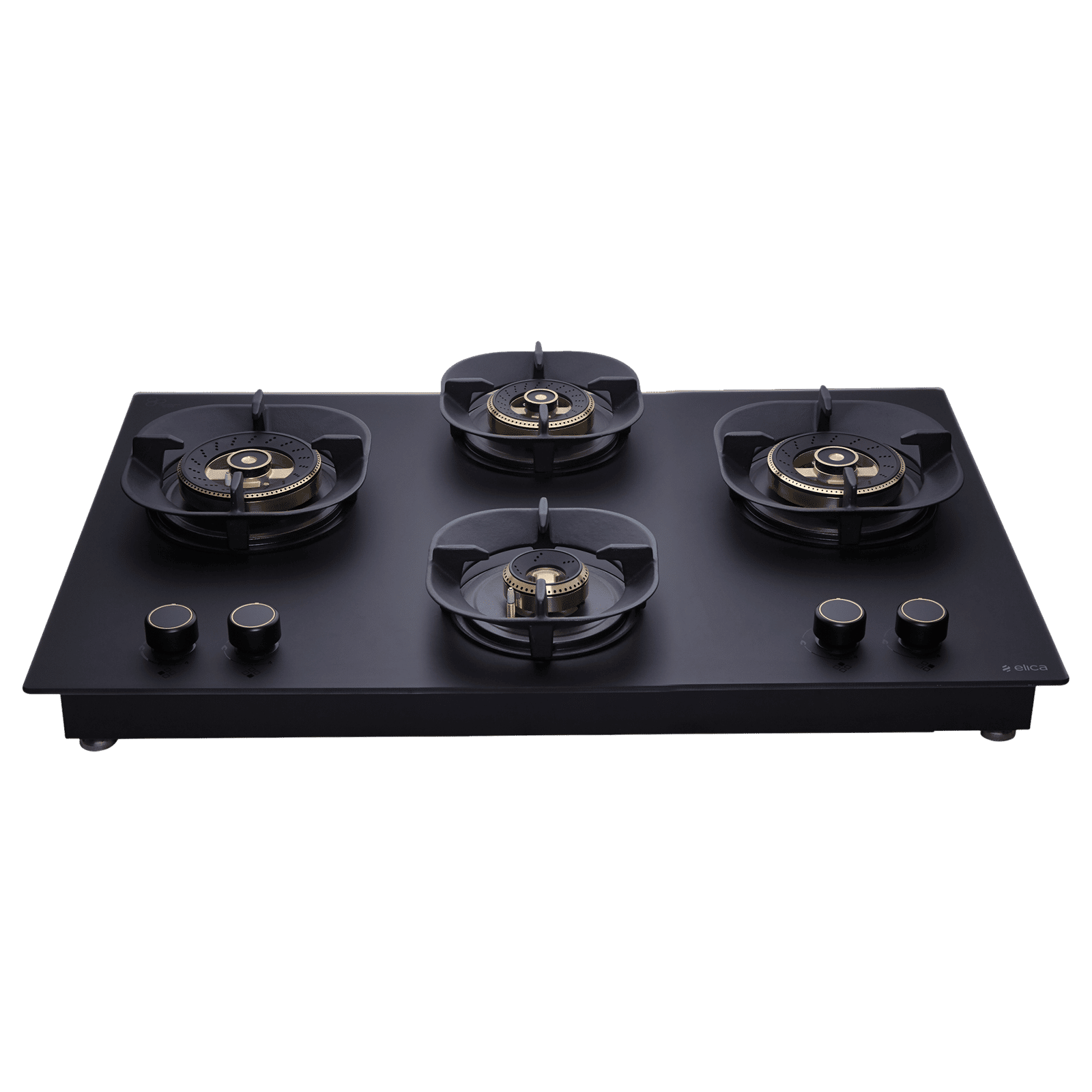 elica MATT FLEXI CROWN DFS HE FB MFC 4 Burner Automatic Hob (Cast Iron Pan Support, Matt Glass)_1