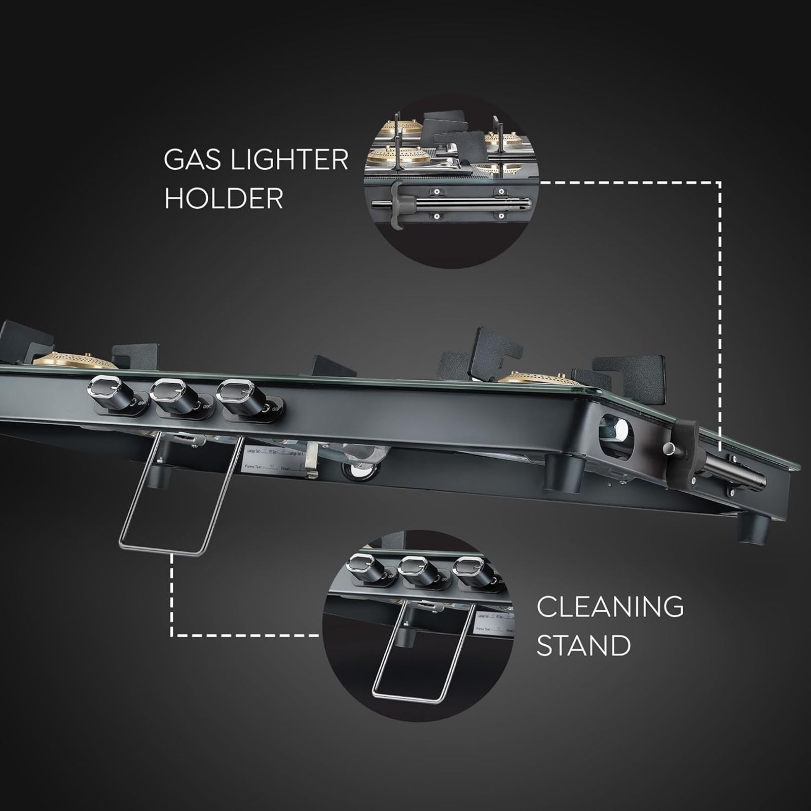 Prestige Vectra Toughened Glass Top 3 Burner Manual Gas Stove (ISI Certified, Black) Prestige Vectra Toughened Glass Top 3 Burner Manual Gas Stove (ISI Certified, Black)_5