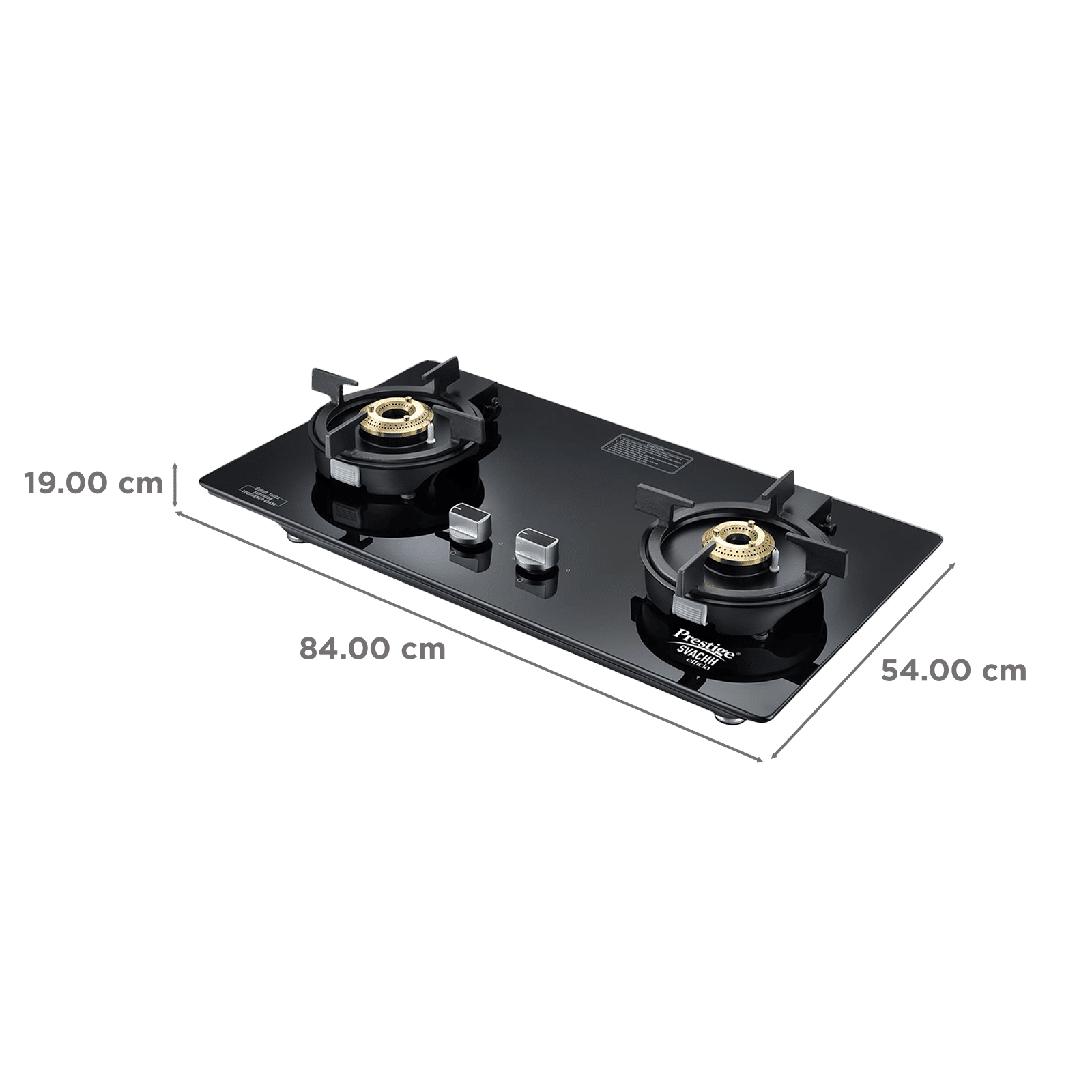 Prestige Svachh Efficia-02 AI Toughened Glass Top 2 Burner Automatic Hob (One-Touch Advanced Auto Ignition, Black) Prestige Svachh Efficia-02 AI Toughened Glass Top 2 Burner Automatic Hob (One-Touch Advanced Auto Ignition, Black)_2