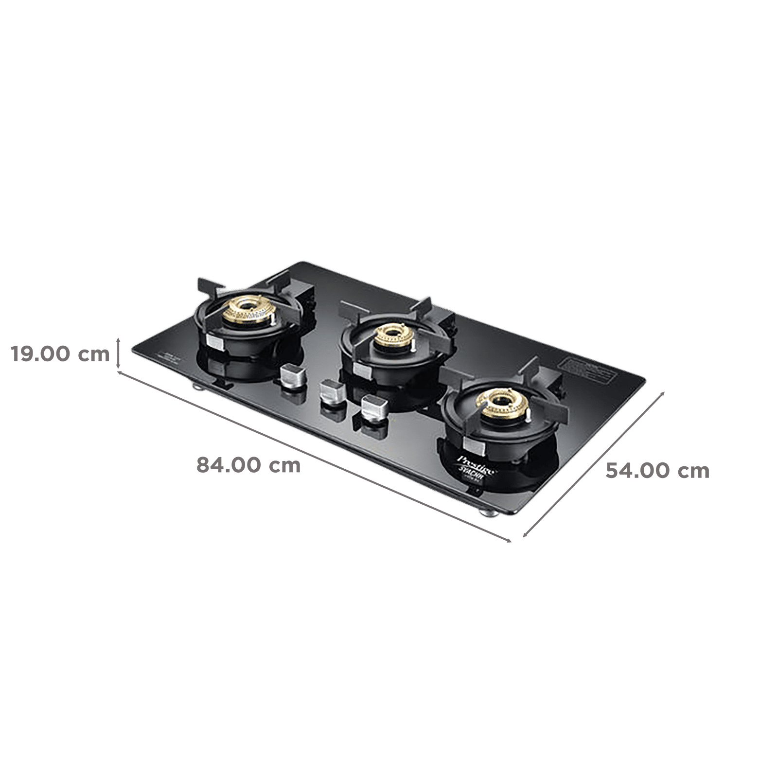 Prestige Svachh Efficia-03 AI Toughened Glass Top 3 Burner Automatic Hob (One-Touch Advanced Auto Ignition, Black) Prestige Svachh Efficia-03 AI Toughened Glass Top 3 Burner Automatic Hob (One-Touch Advanced Auto Ignition, Black)_2