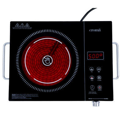 Croma Infrared 2200W Induction Cooktop with 3 Preset Menus
