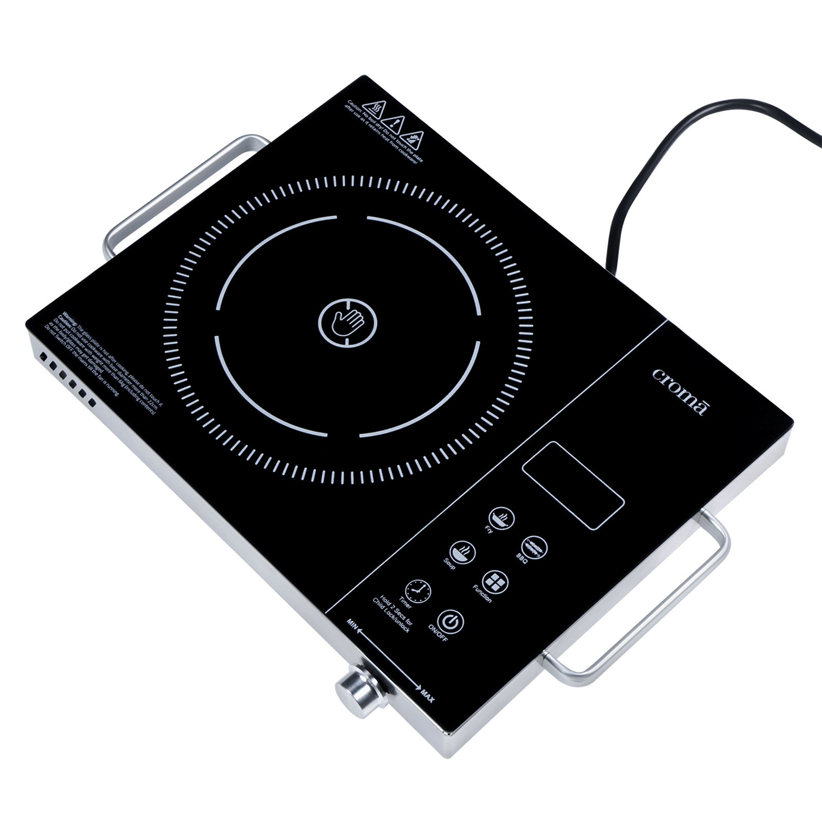 Croma Infrared 2200W Induction Cooktop with 3 Preset Menus_12