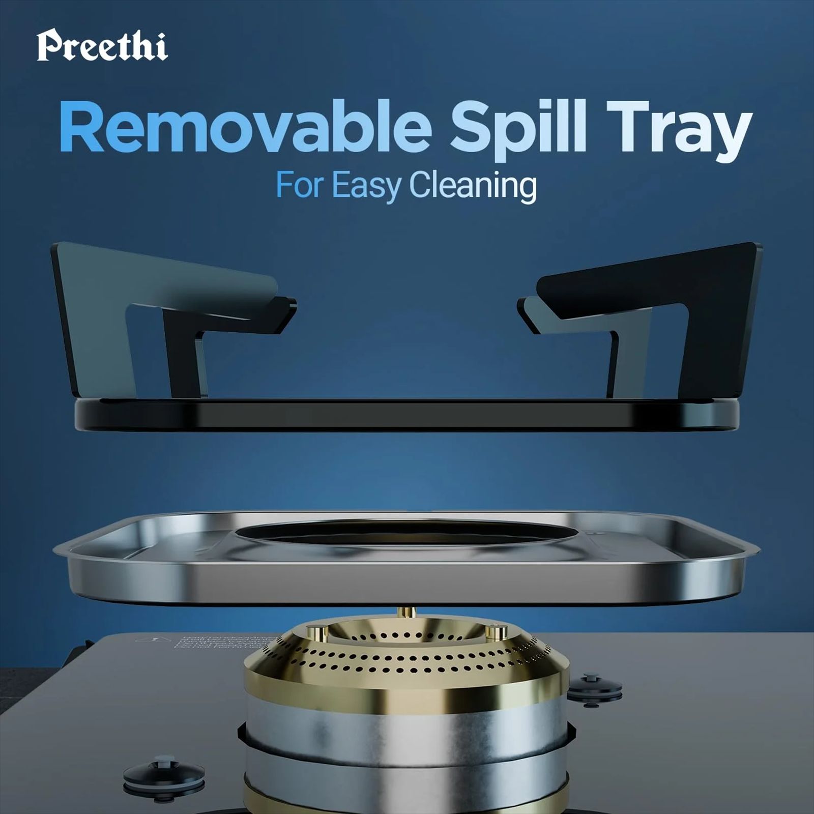 Preethi Silverin Toughened Glass Top 2 Burner Manual Gas Stove (Screwless Design, Black) Preethi Silverin Toughened Glass Top 2 Burner Manual Gas Stove (Screwless Design, Black)_15