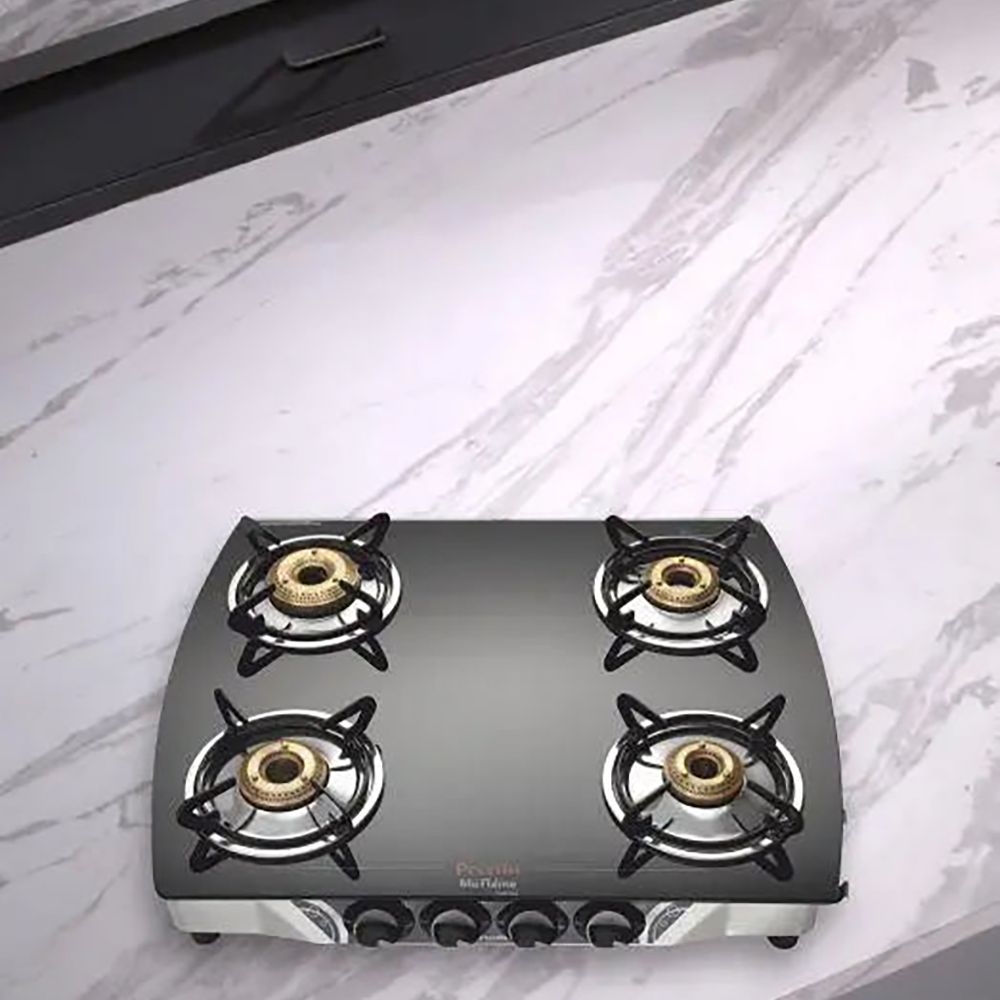 Preethi Bluflame Jumbo Toughened Glass Top 4 Burner Manual Gas Stove (ISI Certified, Balck) Preethi Bluflame Jumbo Toughened Glass Top 4 Burner Manual Gas Stove (ISI Certified, Balck)_6
