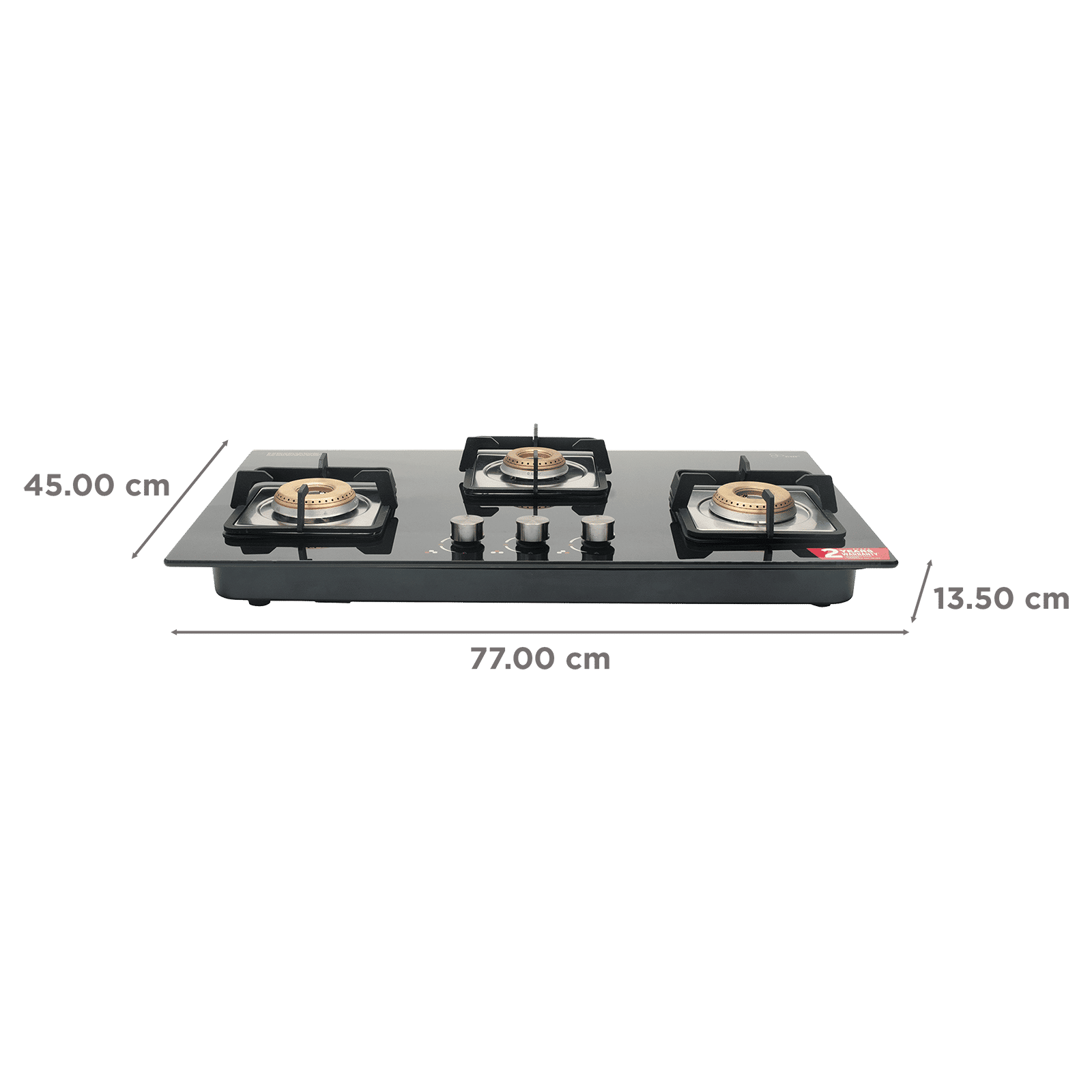 Kutchina STELLAR 3B Tempered Glass Top 3 Burner Automatic Hob (Euro Coated Thick Pan Support, Black) Kutchina STELLAR 3B Tempered Glass Top 3 Burner Automatic Hob (Euro Coated Thick Pan Support, Black)_2
