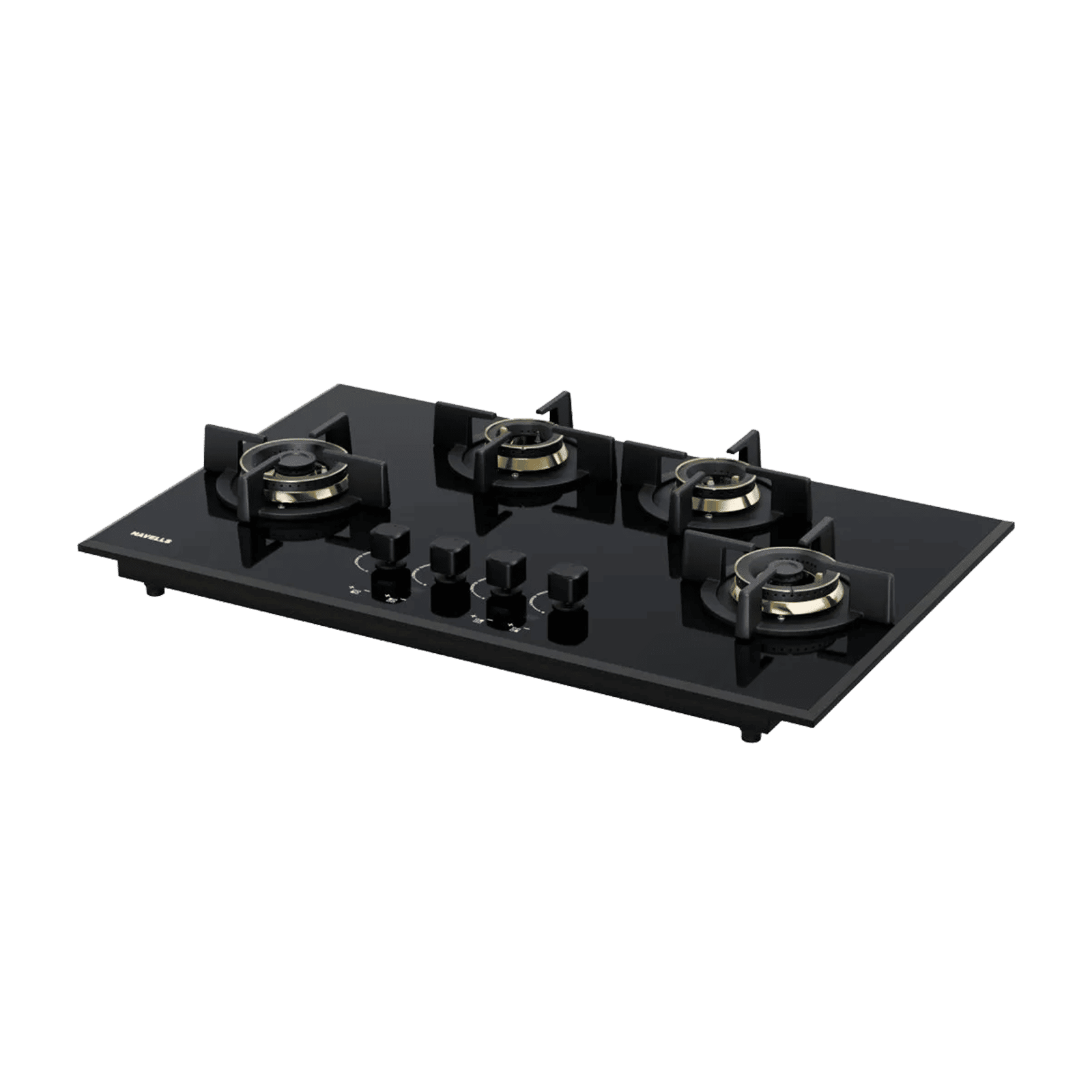 Havells Centuro Timer 4B 80 T AI Timer Toughened Glass Top 4 Burner Automatic Hob (Precise Flame Control, Black) Havells Centuro Timer 4B 80 T AI Timer Toughened Glass Top 4 Burner Automatic Hob (Precise Flame Control, Black)_4