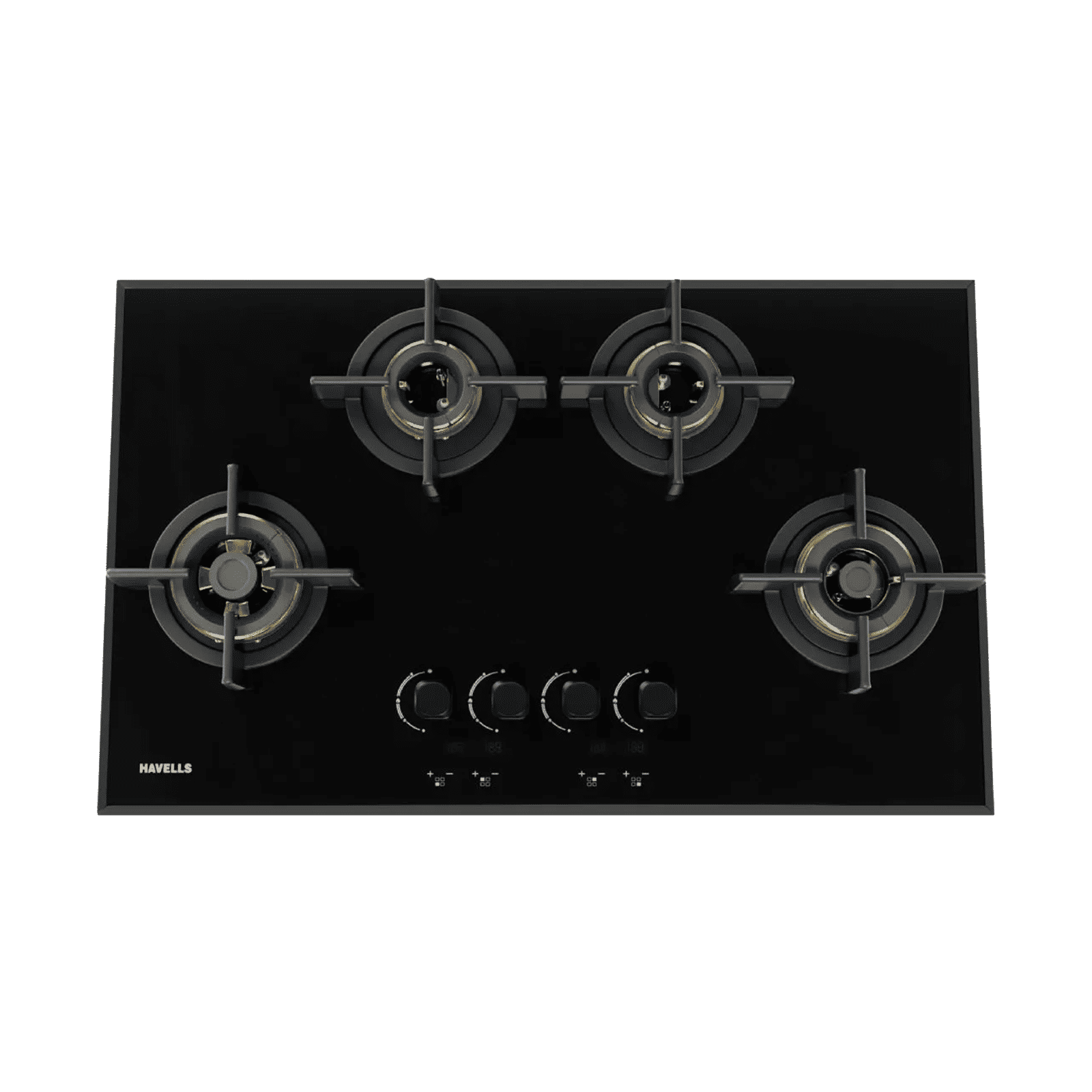 Havells Centuro Timer 4B 80 T AI Timer Toughened Glass Top 4 Burner Automatic Hob (Precise Flame Control, Black) Havells Centuro Timer 4B 80 T AI Timer Toughened Glass Top 4 Burner Automatic Hob (Precise Flame Control, Black)_5