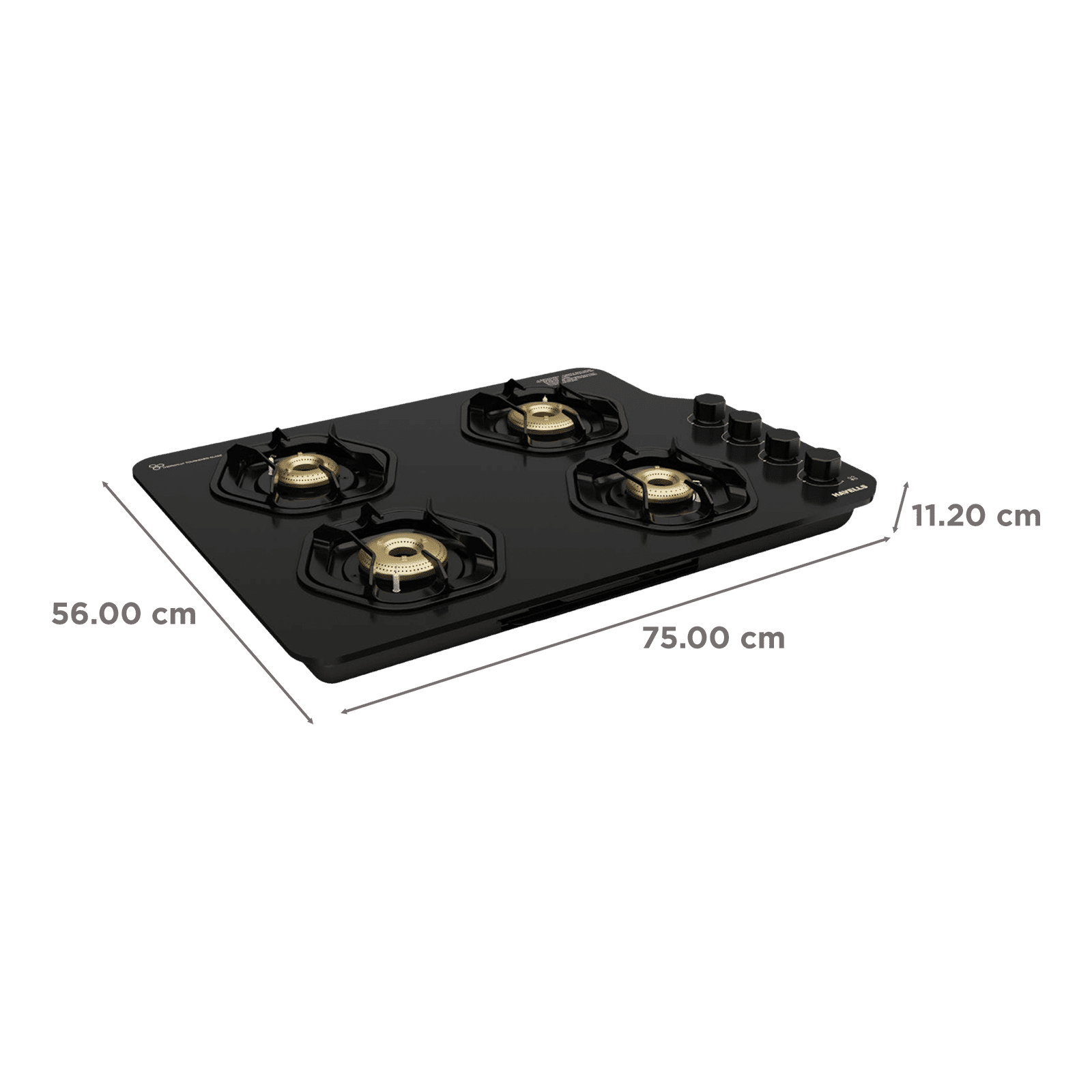 Havells Hexa Toughened Glass Top 4 Burner Automatic Gas Stove (Jointless Pan Support, Black) Havells Hexa Toughened Glass Top 4 Burner Automatic Gas Stove (Jointless Pan Support, Black)_2