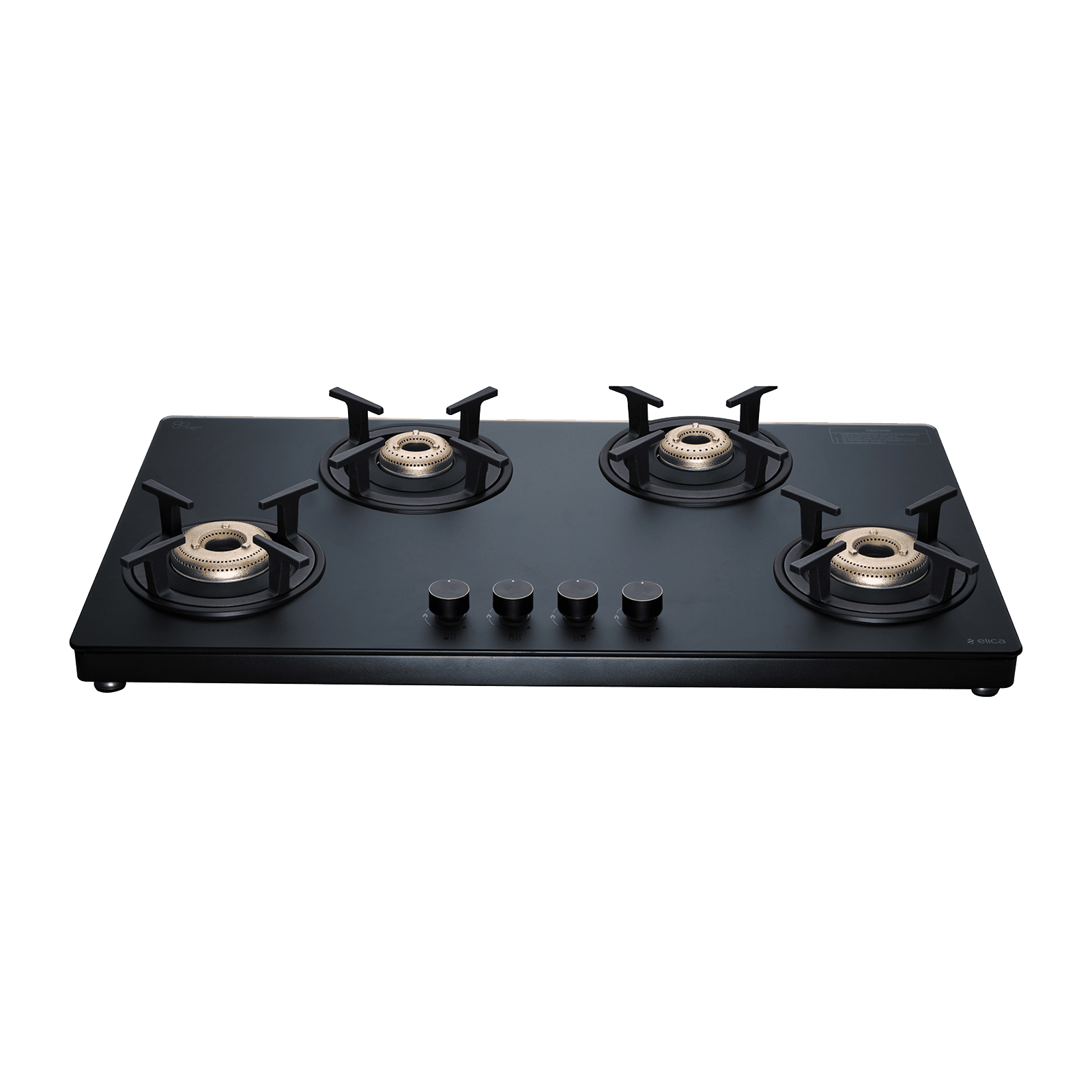 Elica MATT TKN 904 CT VETRO 2J BK SERIES Toughened Glass Top 4 Burner Manual Gas Stove (Ultra Slim Frame, Black) Elica MATT TKN 904 CT VETRO 2J BK SERIES Toughened Glass Top 4 Burner Manual Gas Stove (Ultra Slim Frame, Black)_1
