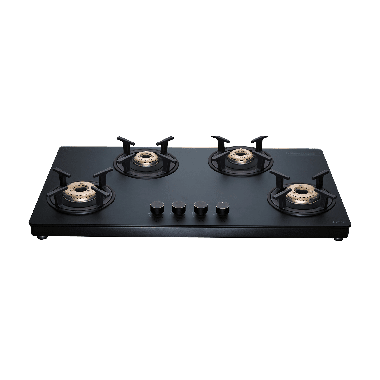 Elica MATT TKN 904 CT VETRO 2J AI BK Toughened Glass Top 4 Burner Automatic Gas Stove (Ultra Slim Frame, Black) Elica MATT TKN 904 CT VETRO 2J AI BK Toughened Glass Top 4 Burner Automatic Gas Stove (Ultra Slim Frame, Black)_1