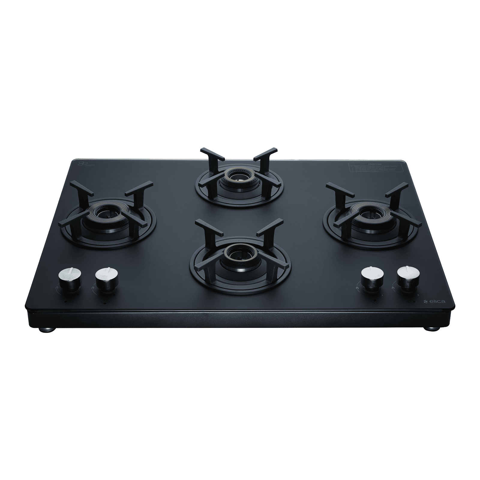 Elica SBF MATT LOTUS TKN 694 CT VETRO 2J AI BK Toughened Glass Top 4 Burner Automatic Gas Stove (Powder Coated Frame, Black) Elica SBF MATT LOTUS TKN 694 CT VETRO 2J AI BK Toughened Glass Top 4 Burner Automatic Gas Stove (Powder Coated Frame, Black)_1