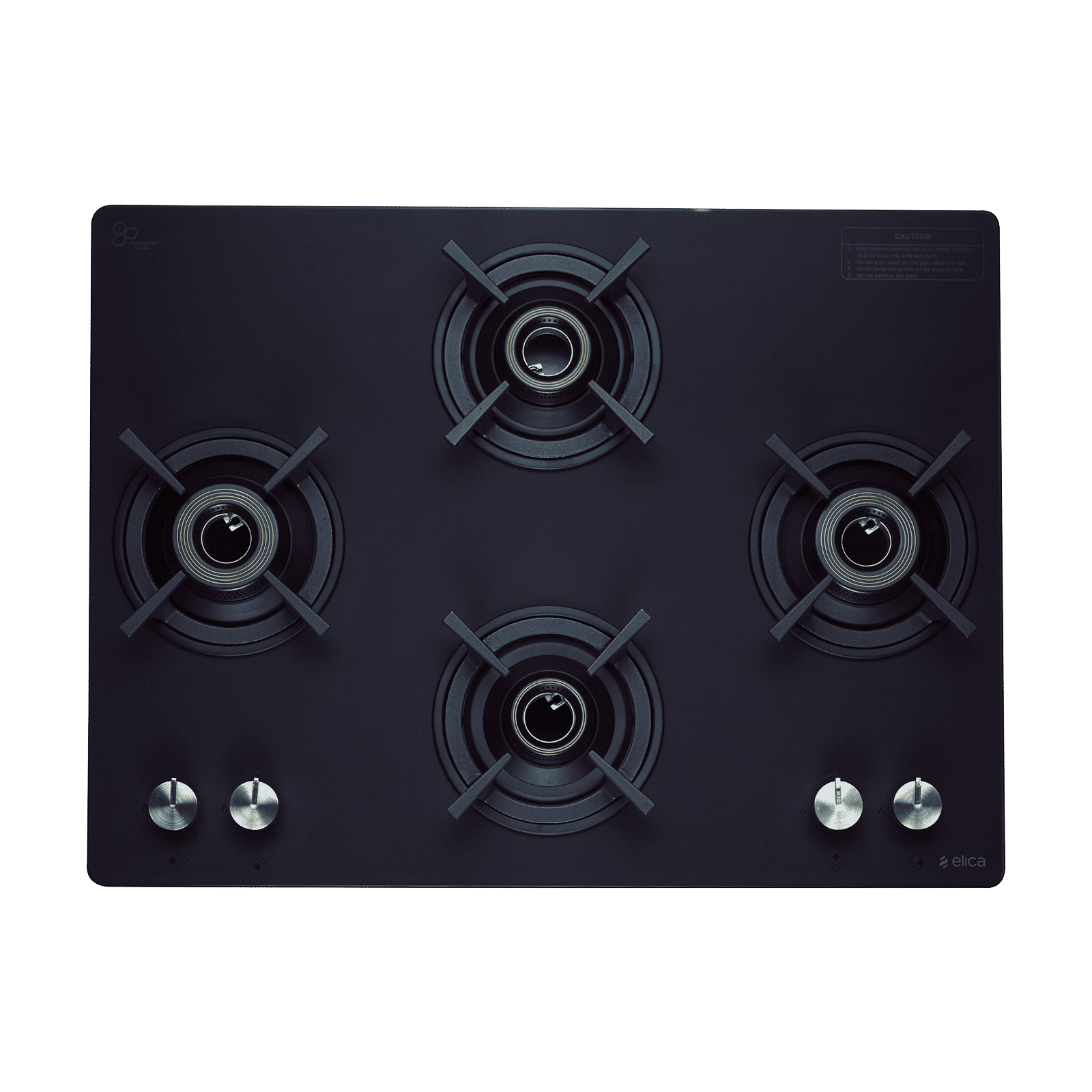 Elica SBF MATT LOTUS TKN 694 CT VETRO 2J AI BK Toughened Glass Top 4 Burner Automatic Gas Stove (Powder Coated Frame, Black) Elica SBF MATT LOTUS TKN 694 CT VETRO 2J AI BK Toughened Glass Top 4 Burner Automatic Gas Stove (Powder Coated Frame, Black)_4