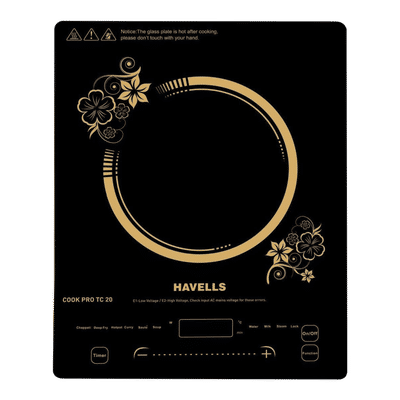 Havells Cook Pro TC 20 2000W Induction Cooktop with 9 Preset Menus