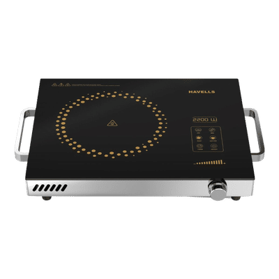 Havells GLO TC22 2200W Infrared Induction Cooktop with 4 Pre-Set Menus + 3 Hour Timer