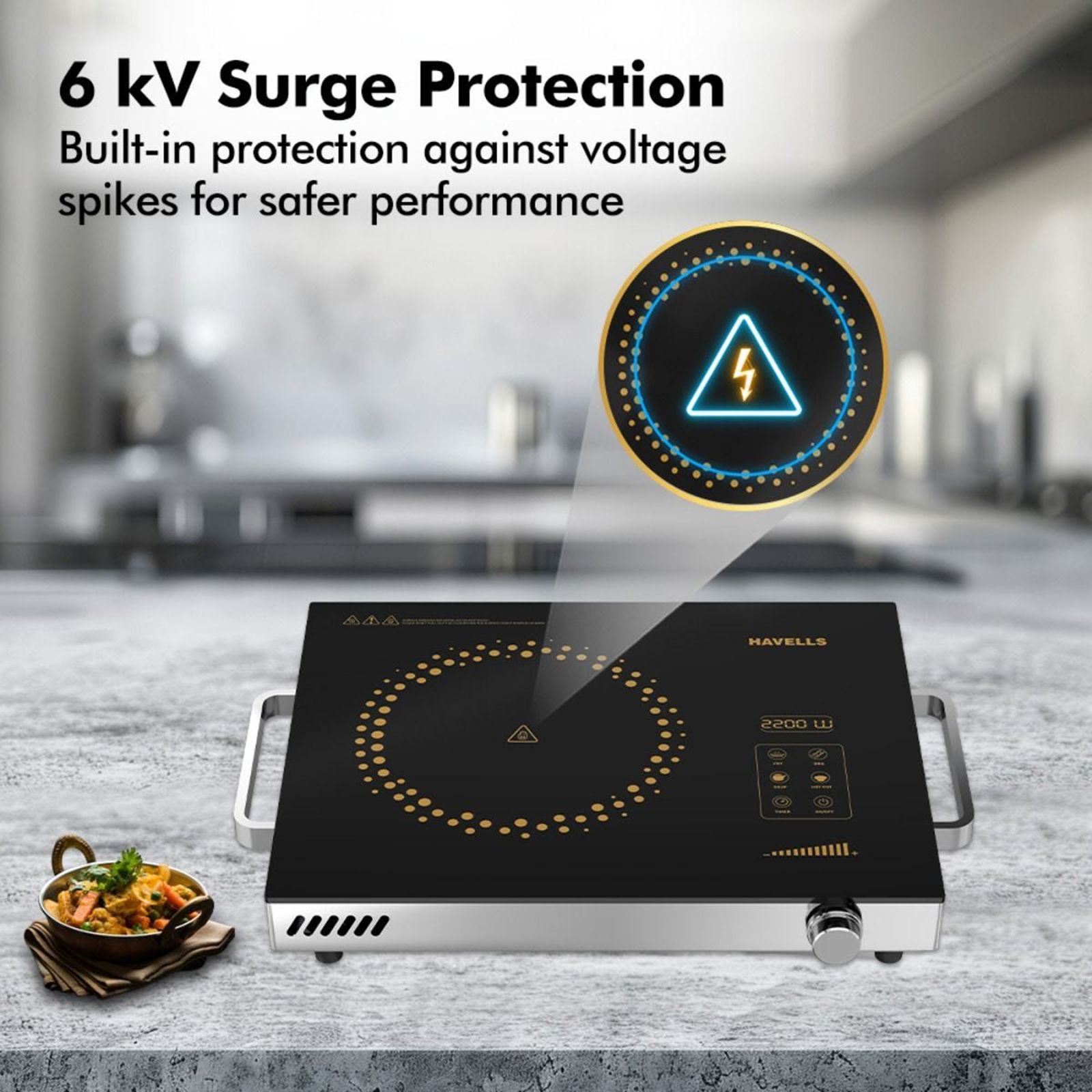 Havells GLO TC22 2200W Infrared Induction Cooktop with 4 Pre-Set Menus + 3 Hour Timer Havells GLO TC22 2200W Infrared Induction Cooktop with 4 Pre-Set Menus + 3 Hour Timer_4